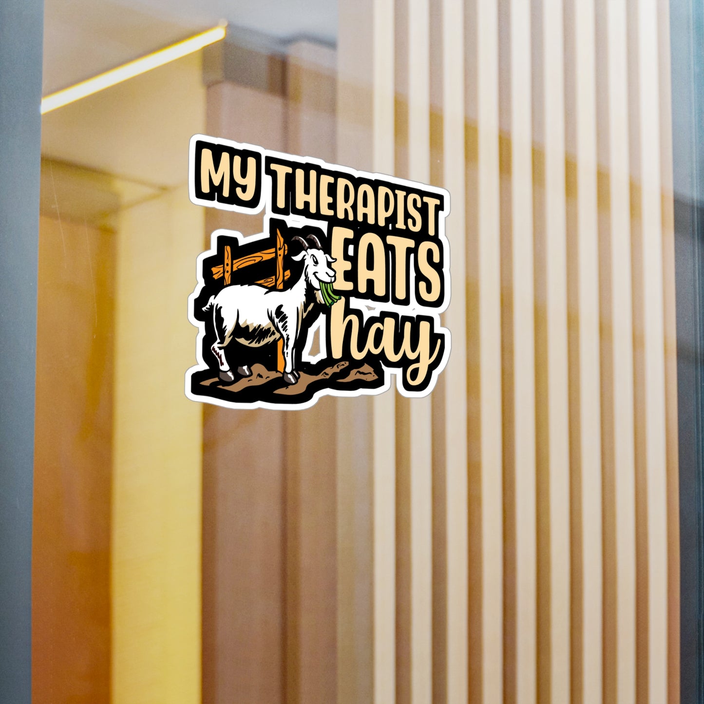 My Therapist Eats Hay Goat | Goat Sticker | Butthead Decals | Alpine Laptop Sticker | Goat Gift | Butthead Gift