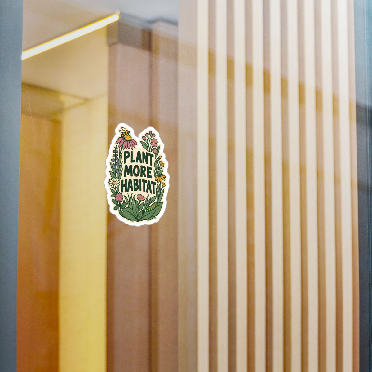 Plants Sticker – Plant More Habitat, Dandelion Decals Celebrating Nature and Friendship for Laptop or Water Bottle