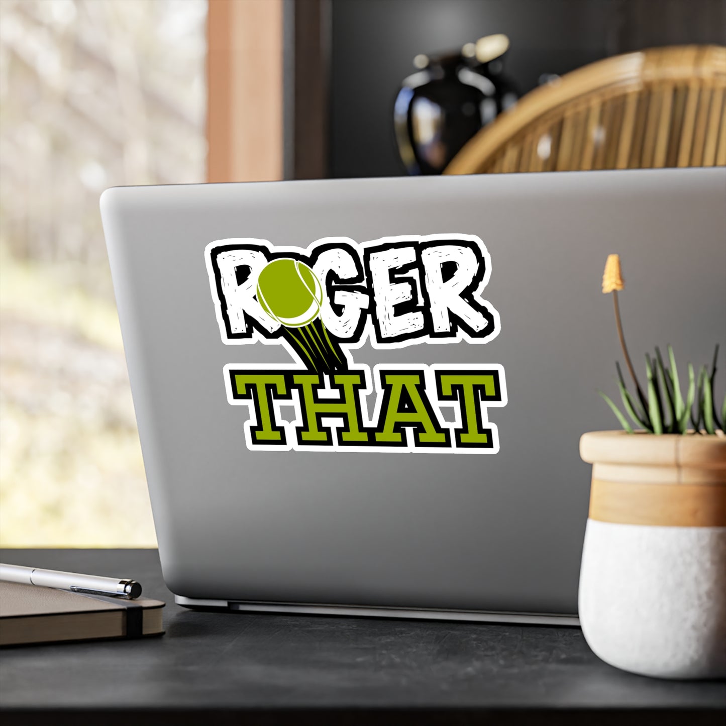 Roger That - Tennis Sticker for Wall, Laptop, Window, Truck, Car Tennis Gift Vinyl Love Decal Sticker