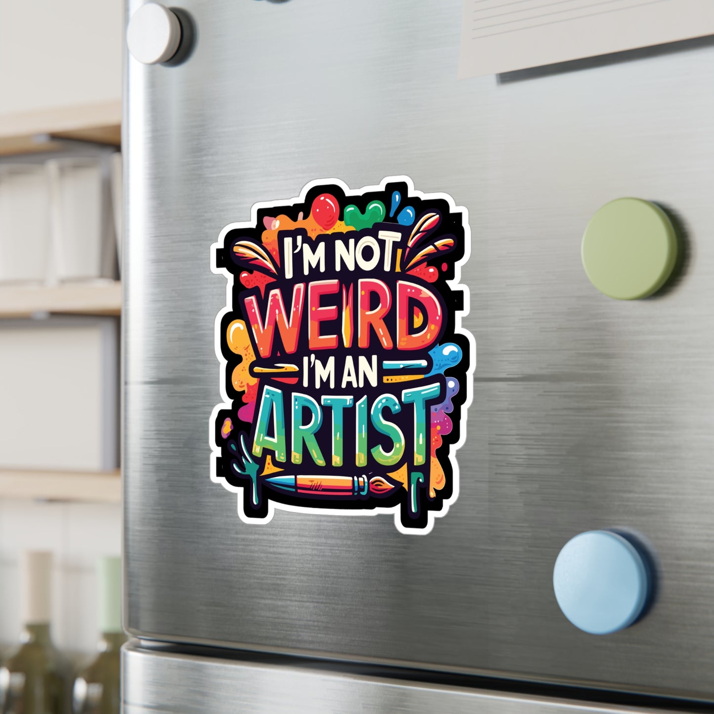 Im Not Weird Im an Artist - Artist Sticker for Laptop Sticker. Water Bottle Sticker, Vinyl Creative Decal - Artist Gift