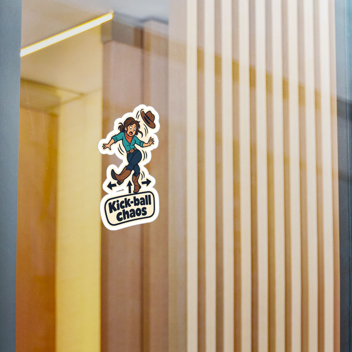 Line Dance Sticker – Kick-ball Chaos Decals for the Country Dancer, Western Style for Laptop and Water Bottle