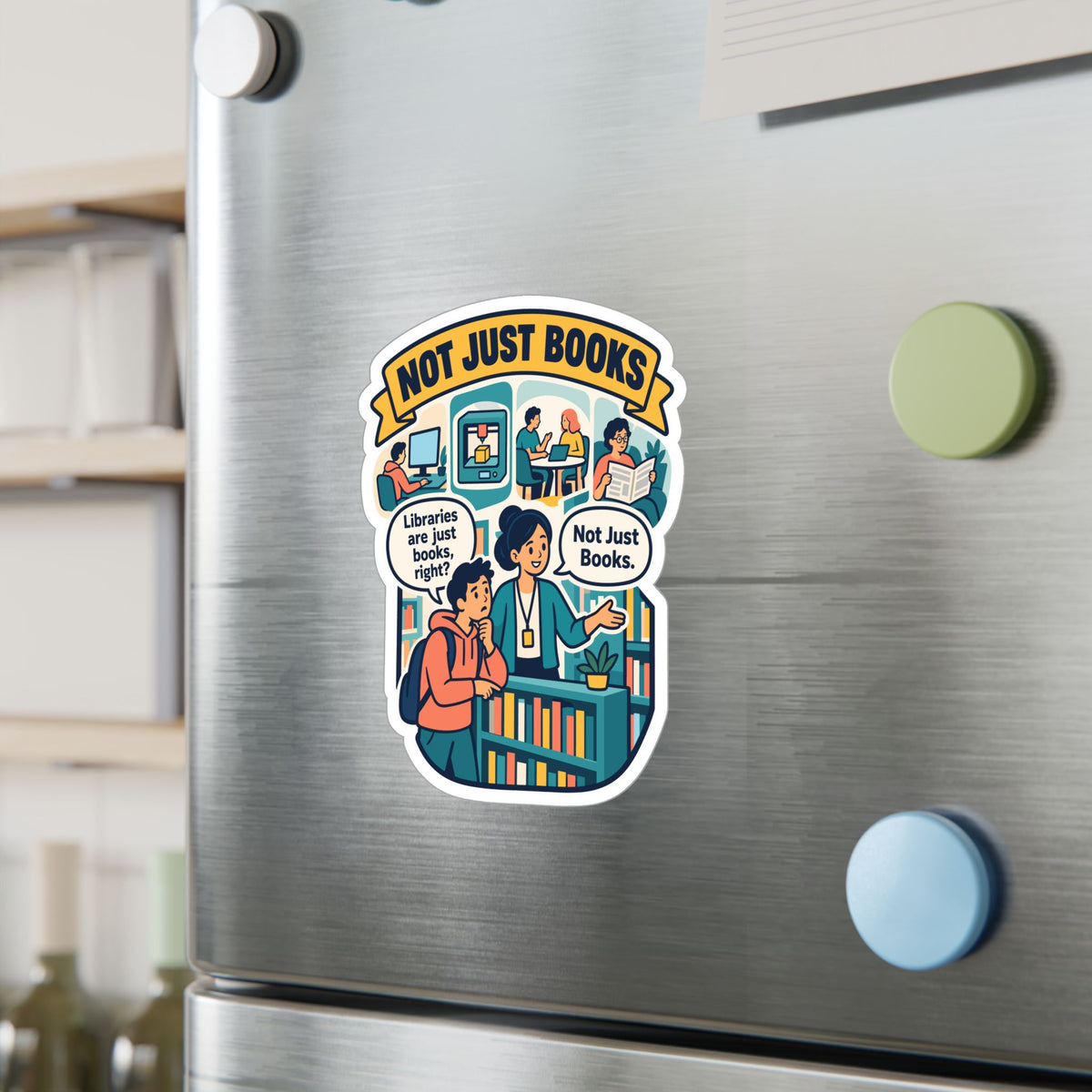Librarian Sticker - Not Just Books, Fabulous and Magical Unicorn Decals for Laptop and Water Bottle