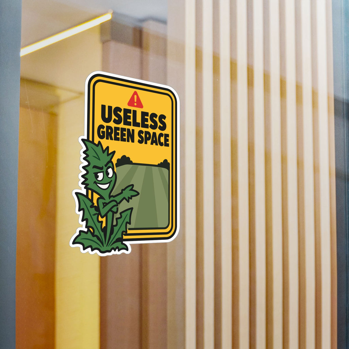 Plants Sticker - Useless Green Space Dandelion Design, Nature-Inspired Decals for Laptop or Water Bottle, Friendship Gift
