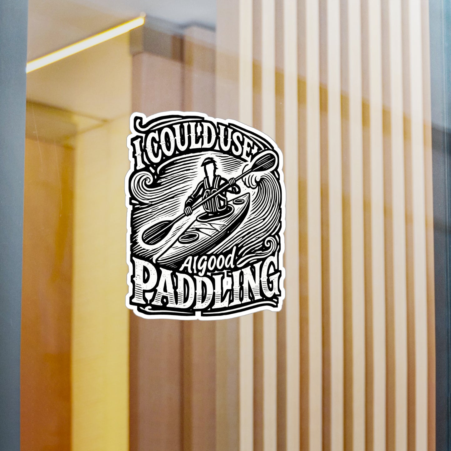 I Could Use A Good Paddling - Kayak Sticker for Laptop Sticker. Water Bottle Sticker, Vinyl Kayaking Decal - Kayak Gift