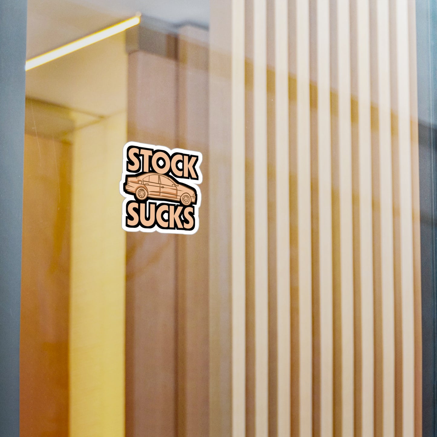 Stock Sucks - Stock Sticker for Car Window Laptop Sticker. Water Bottle Sticker, Vinyl Custom-built Decal, Engine Sticker - Stock Gift