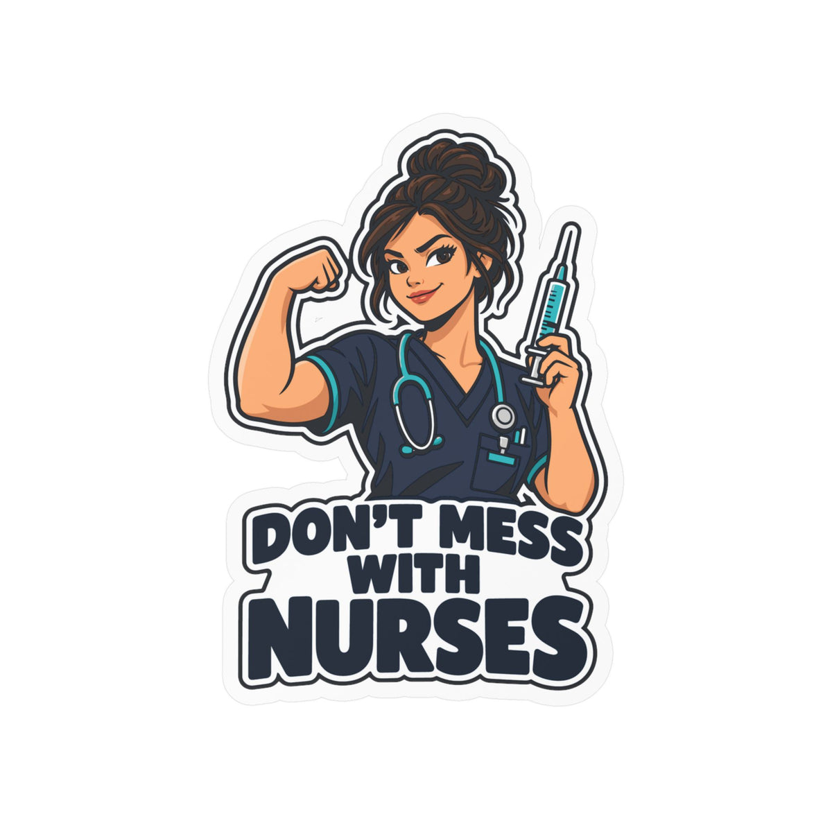 Nurse Sticker Don’t Mess With Nurses Vinyl Decals for Laptop, Water Bottle, Waterproof Gift for Nursing Student Graduation
