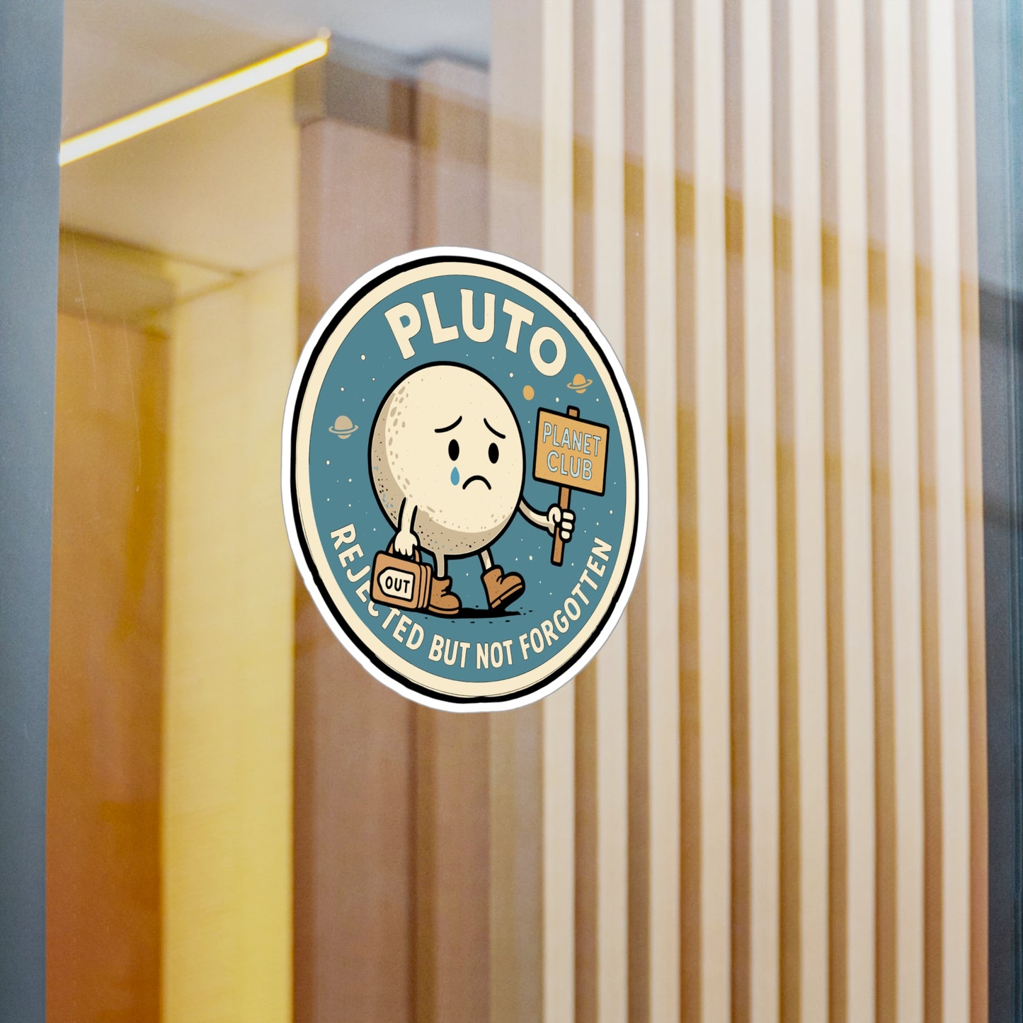 Pluto – Rejected but Not Forgotten Sticker for Laptop, Water Bottle & Space Humor Gifts