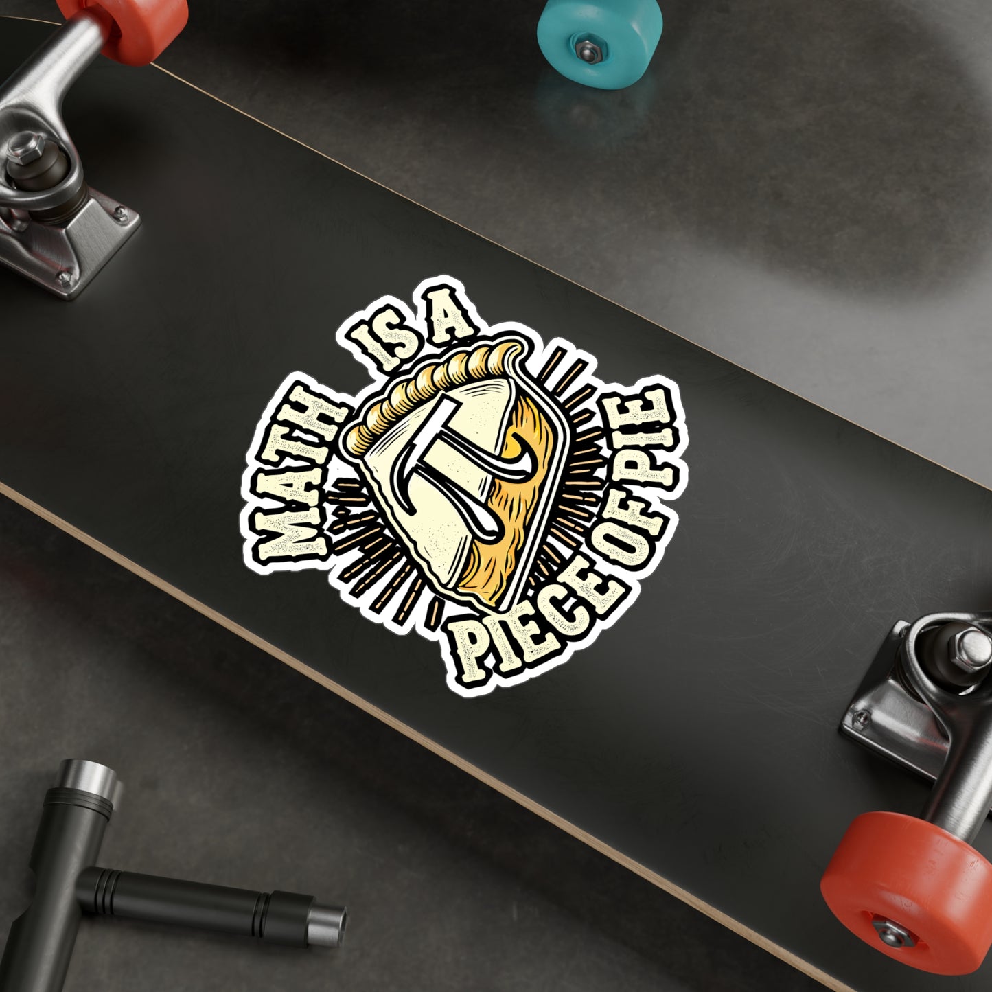 Math Is A Piece Of Pie – Vinyl Sticker for Car Window, Laptop & Water Bottle | Geometry & Formula Decal, Math Gift for Teachers & Students