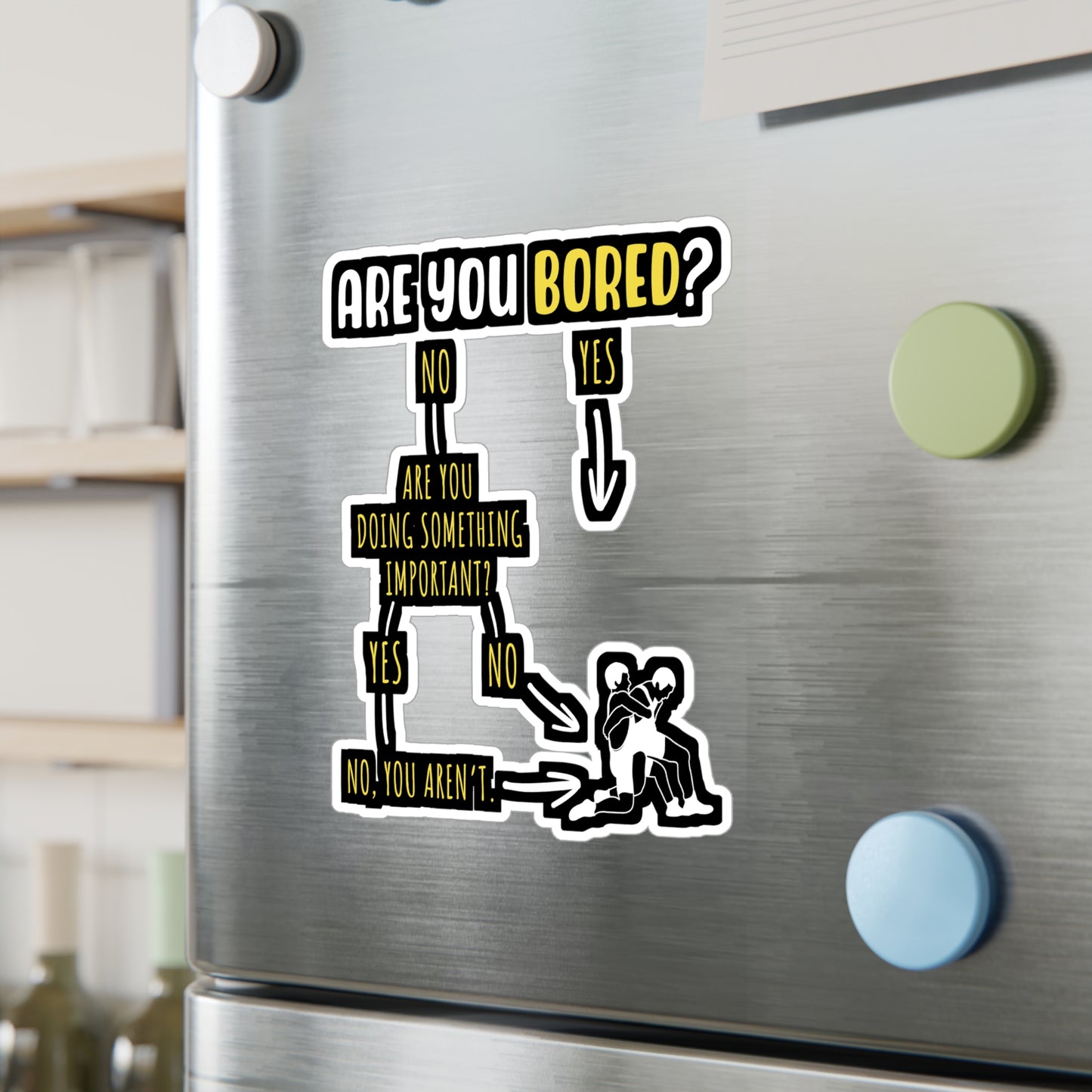 Are You Bored - Wrestle Sticker for Wall, Laptop, Window, Truck, Car Wrestle Gift Vinyl Wrestling Decal Sticker