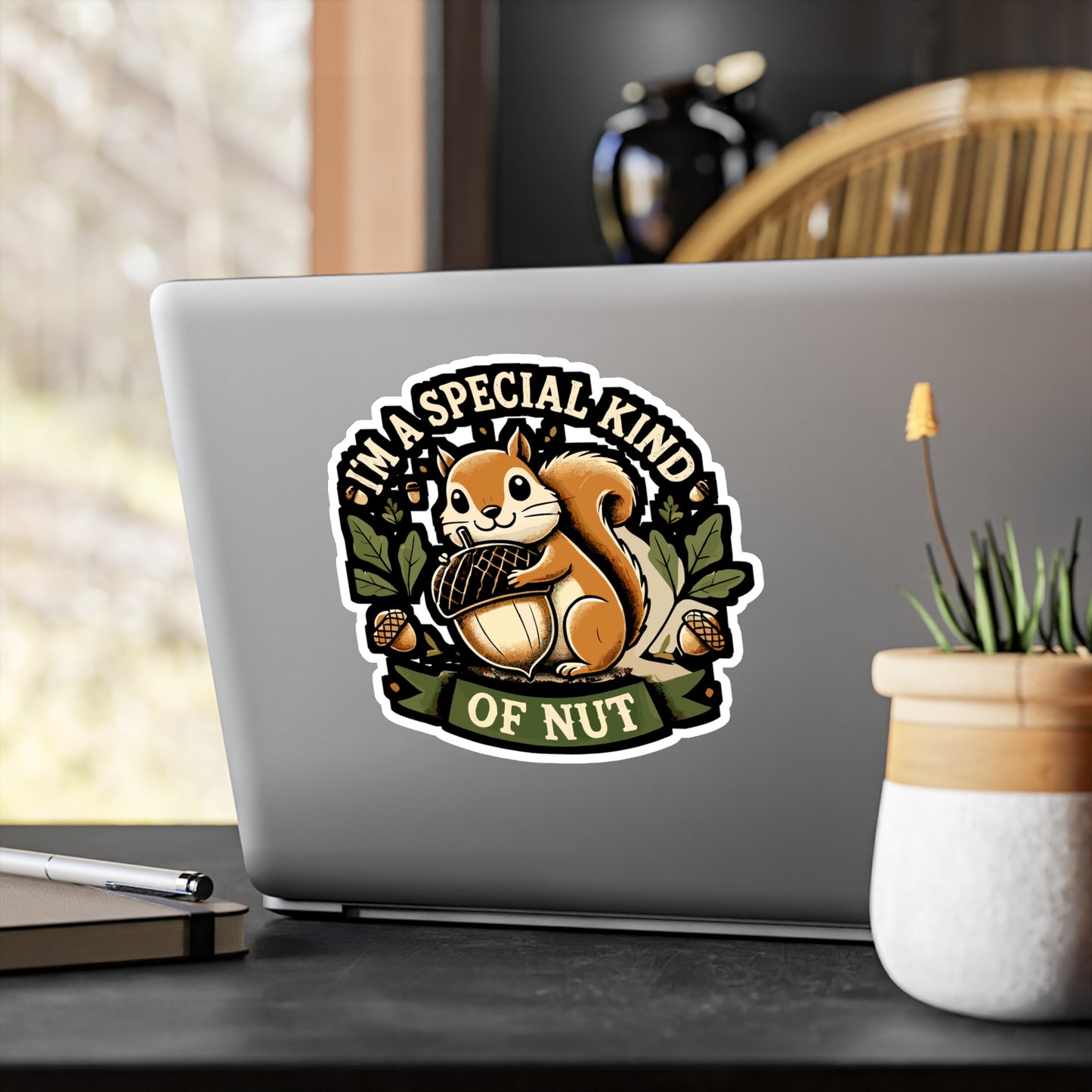 I'm A Special Kind Of Nut - Squirrel Sticker for Laptop Sticker. Water Bottle Sticker, Vinyl Quirky Decal - Squirrel Gift
