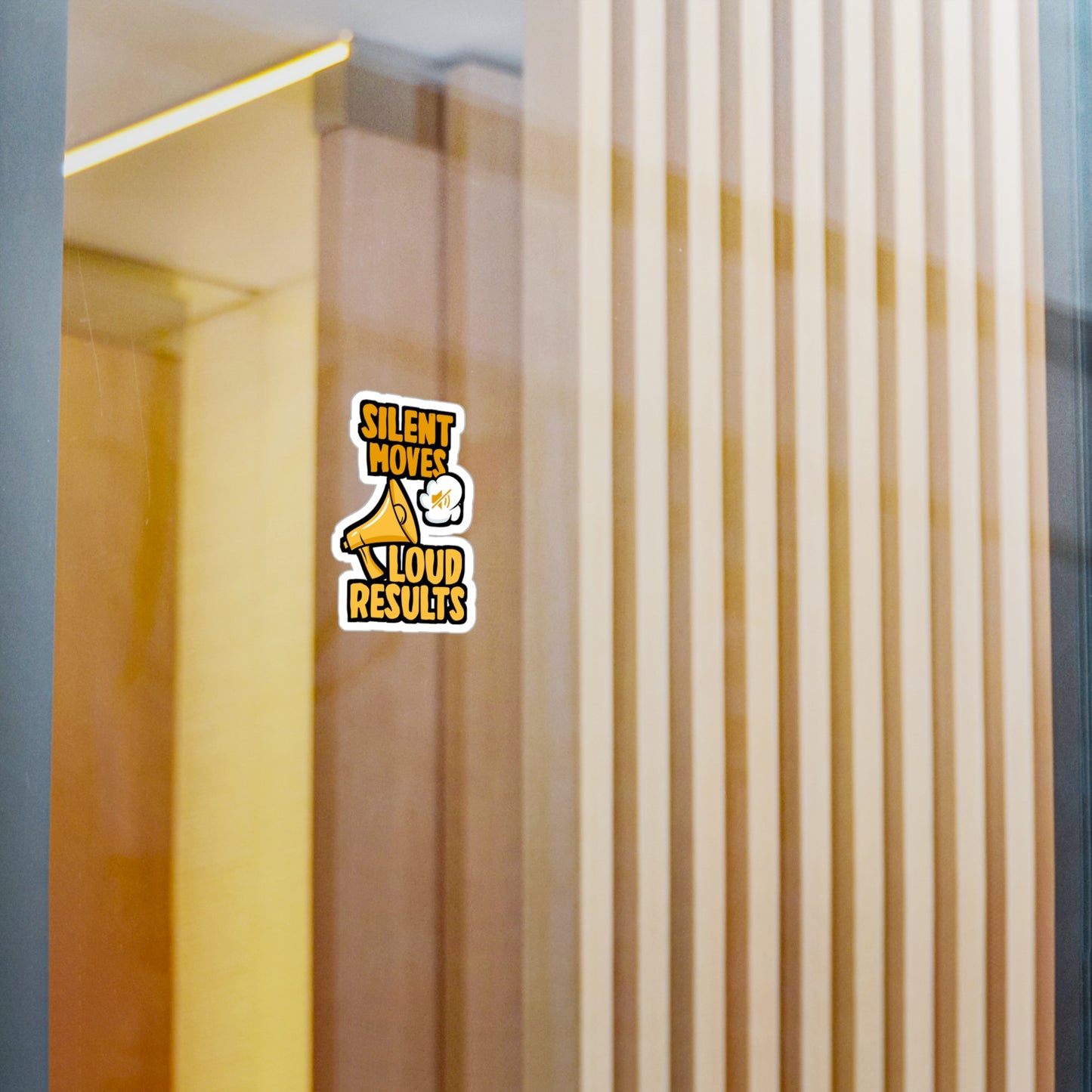 Silent Moves Loud Results - Motivation Sticker for Laptop Sticker. Water Bottle Sticker, Vinyl Silent Decal - Motivation Gift