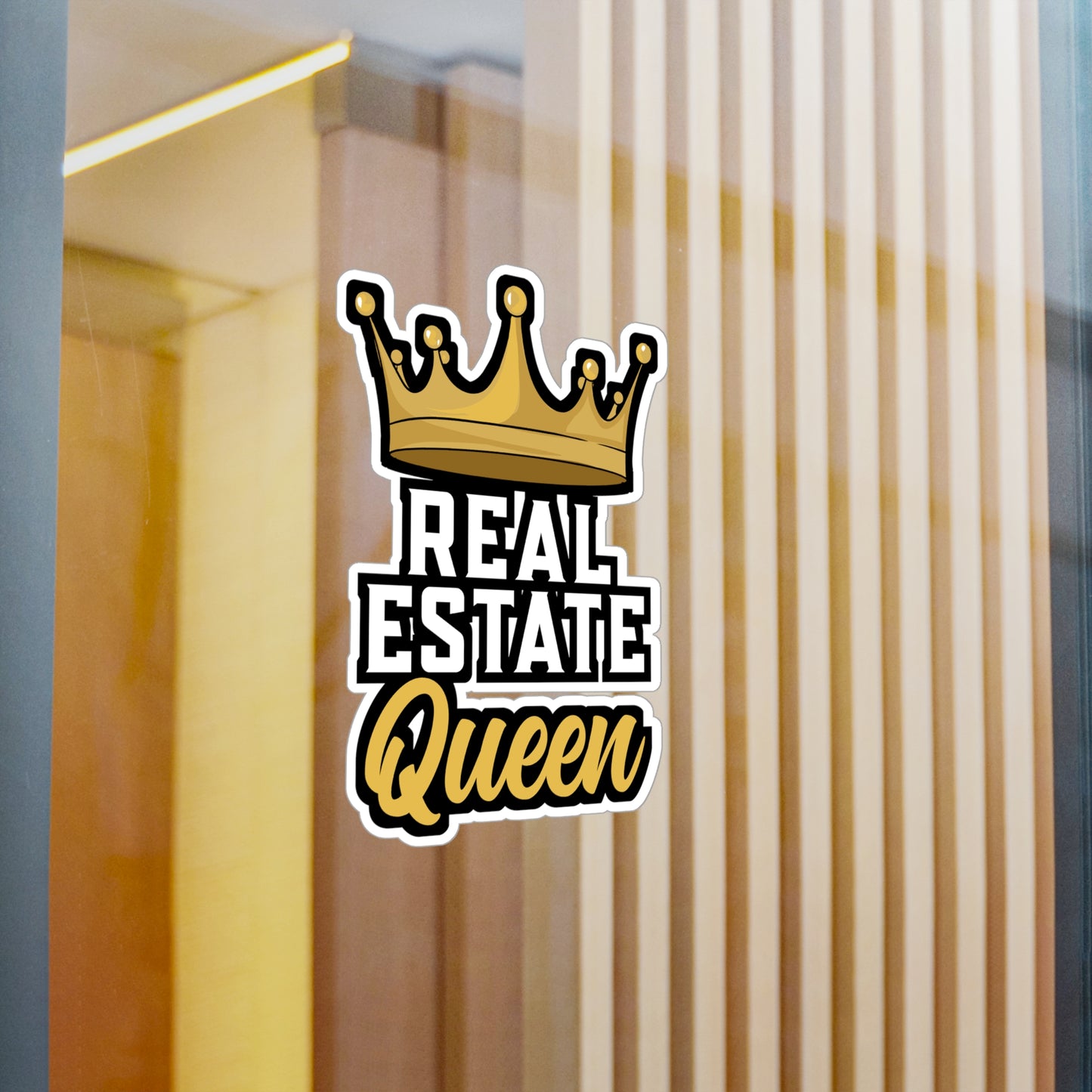 Real Estate Queen Realtor - Realtor Sticker for Laptop Sticker. Water Bottle Sticker, Vinyl Closure Decal - Realtor Gift