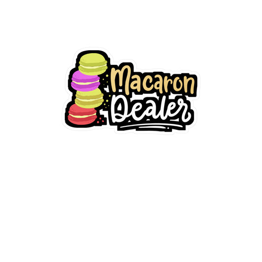 Macaron Dealer Dessert - Macaron Sticker for Laptop Sticker. Water Bottle Sticker, Vinyl Meringue Decal - Macaron Gift