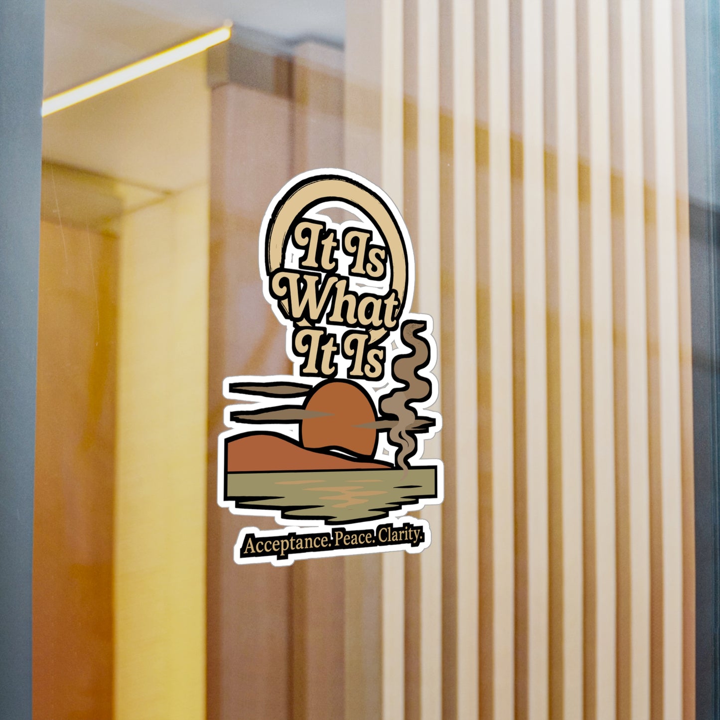 It Is What It Is - Phrase Sticker for Laptop, Water Bottle - Motivational Gift for Students, Teens, Adults