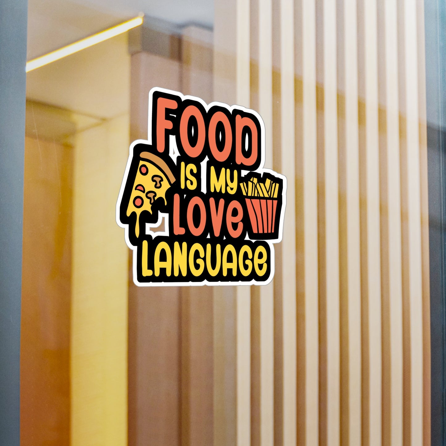 Food is my love language - Gift Sticker for Wall, Laptop, Window, Truck, Car Gift Gift Vinyl Chef Decal Sticker