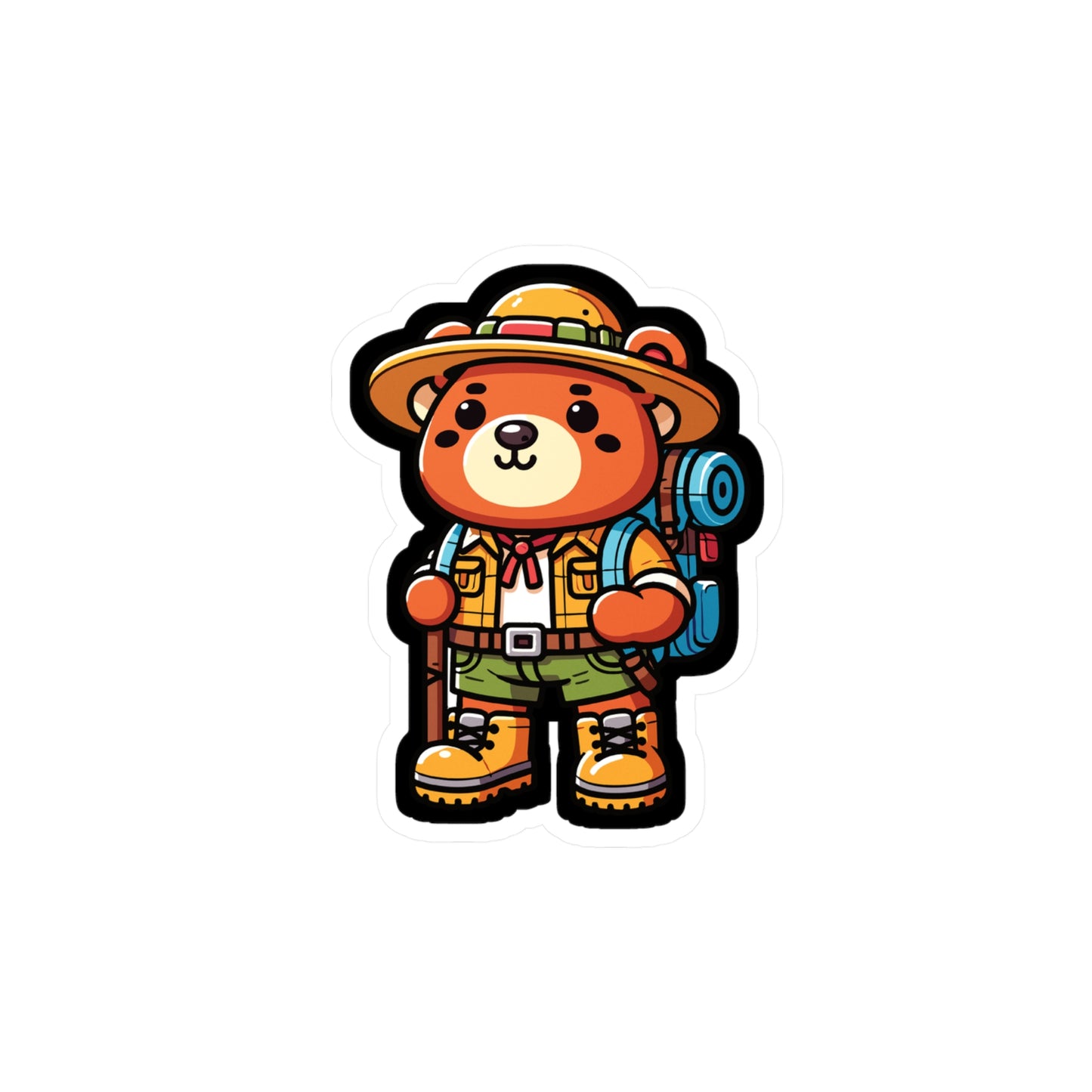 Hiking Bear - Bear Sticker for Car Window Laptop Sticker. Water Bottle Sticker, Vinyl Hiking Decal, Adventure Sticker - Bear Gift