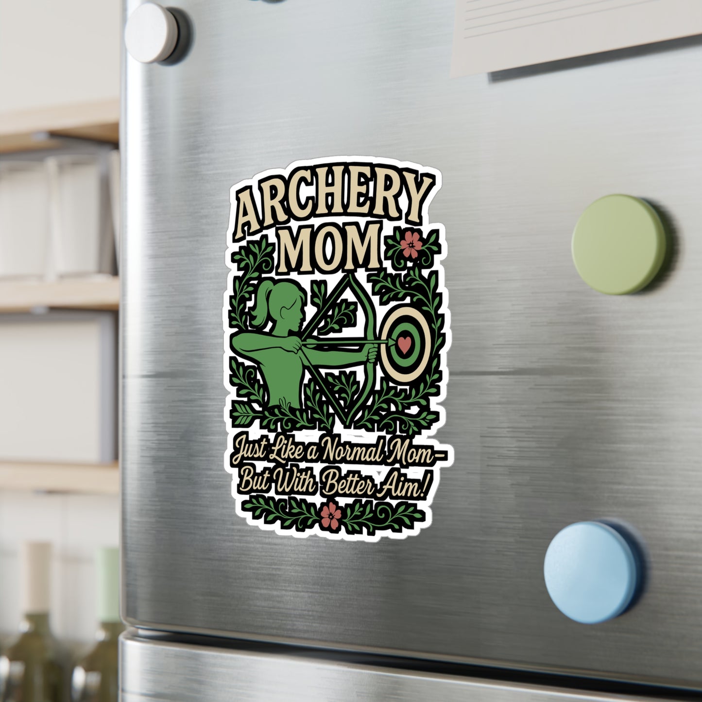 Archery Mom - Archery Sticker for Laptop, Water Bottle, Gift for Moms, Archery Lovers & Enthusiasts