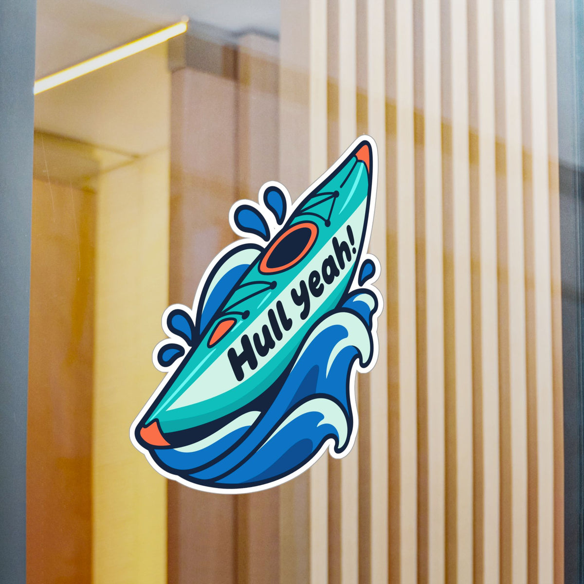 Kayak Sticker Hull Yeah – Funny Kayaking Decals for Kayakers and Rowing Fans, Laptop or Water Bottle