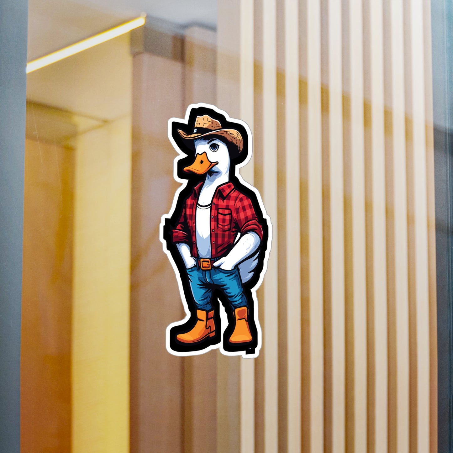 Farmer Duck - Duck Sticker for Car Window Laptop Sticker. Water Bottle Sticker, Vinyl Farmer Decal, Western Sticker - Duck Gift