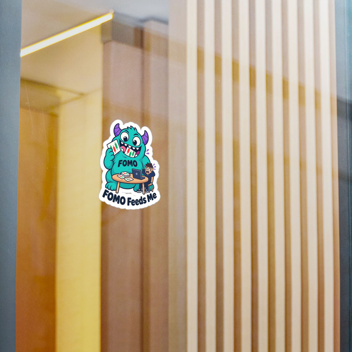 Day Trading Sticker - FOMO Feeds Me Trader Decals for Stock Market and Forex Fans, Laptop or Water Bottle