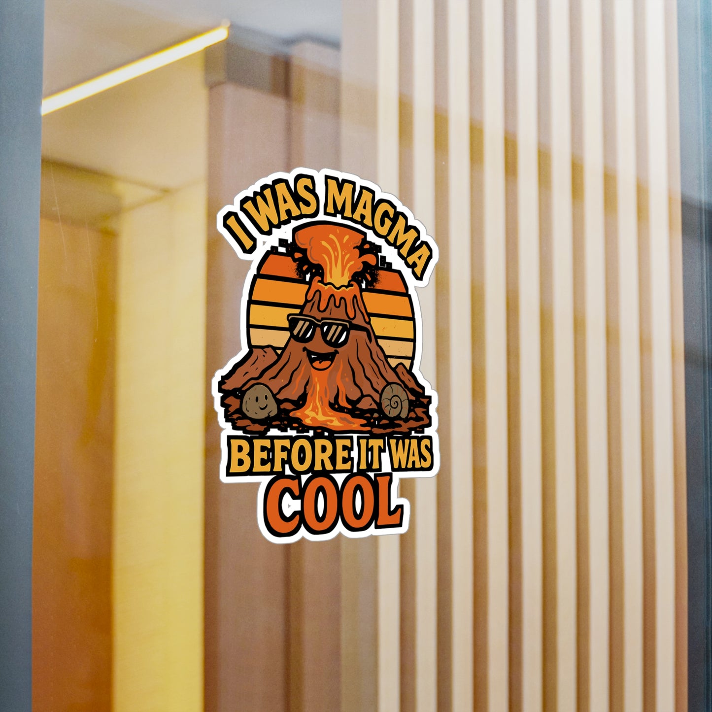 Geology Sticker – "I Was Magma Before It Was Cool" Vinyl Decals for Laptop or Water Bottle, Waterproof Lava & Earthquake Gift