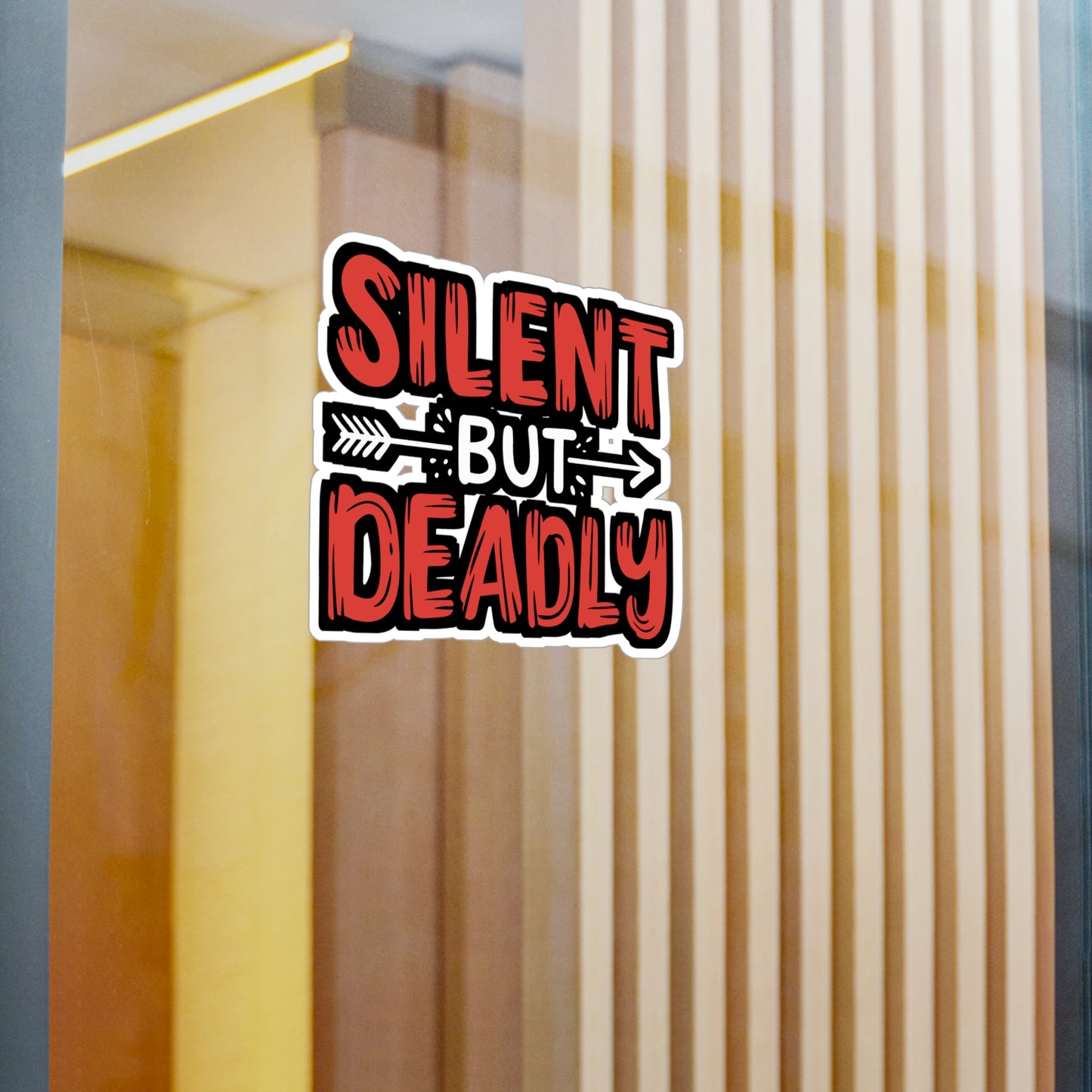 Silent But Deadly - Archery Sticker for Laptop Sticker. Water Bottle Sticker, Vinyl Prehistoric Decal - Archery Gift