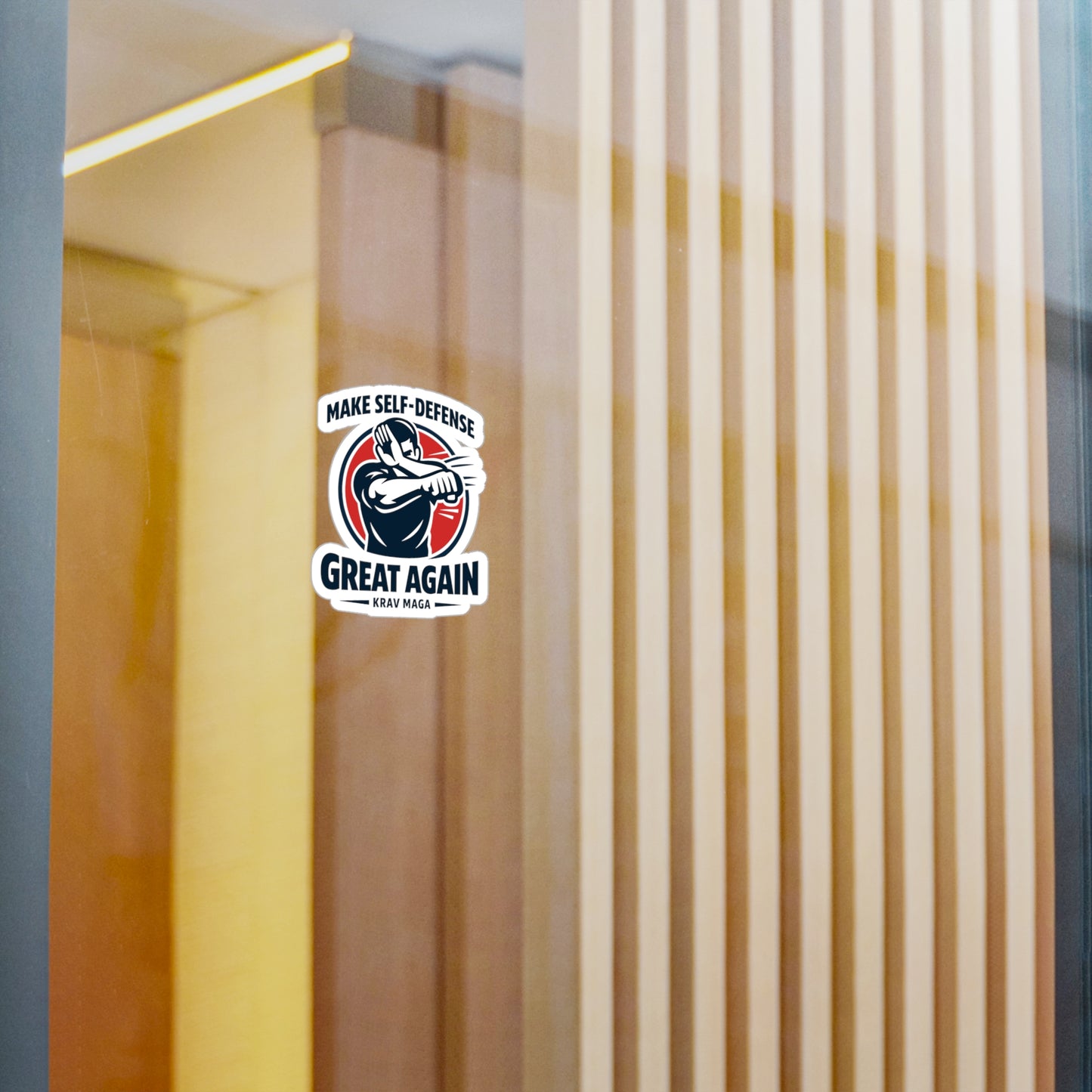 Krav Maga Sticker Make Self-Defense Great Again Funny Martial Arts Fitness Vinyl Waterproof sticker decals for Laptop Water Bottle