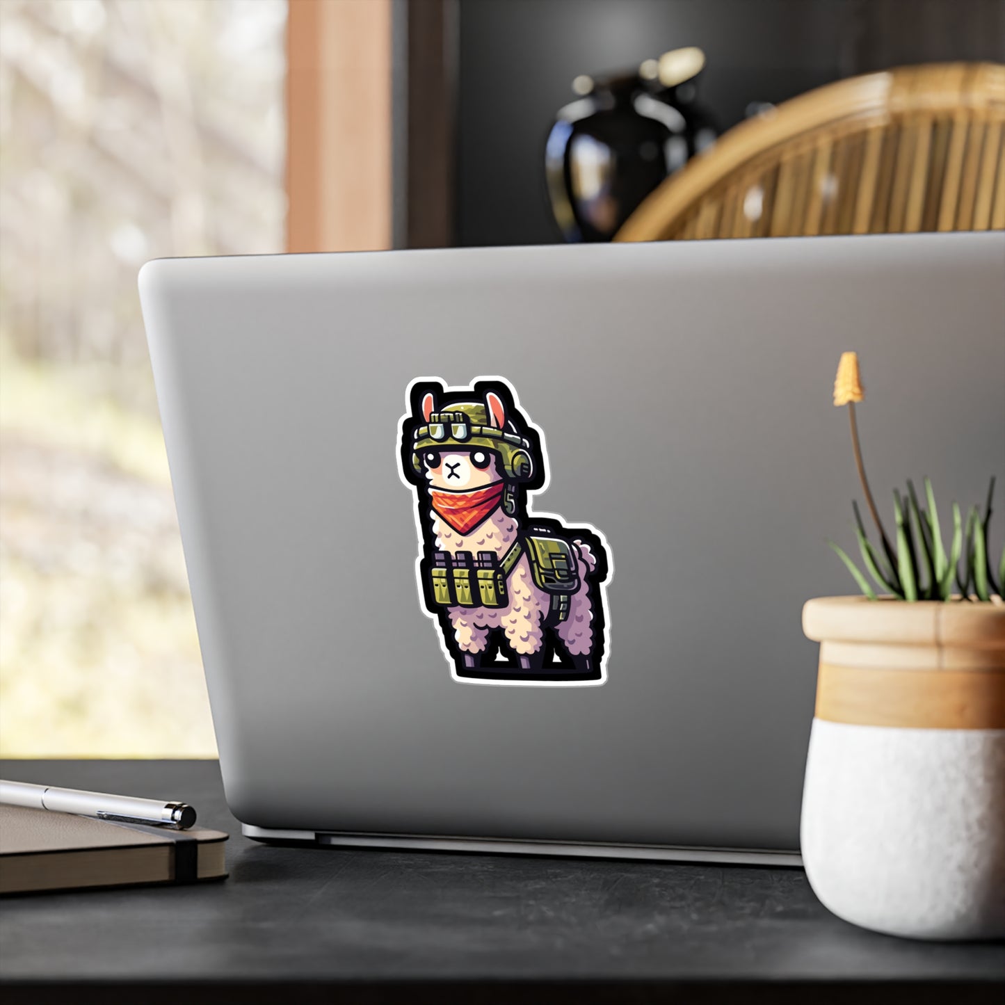 Combat Llama - Llama Sticker for Car Window Laptop Sticker. Water Bottle Sticker, Vinyl Combat Decal, Tactical Sticker - Llama Gift