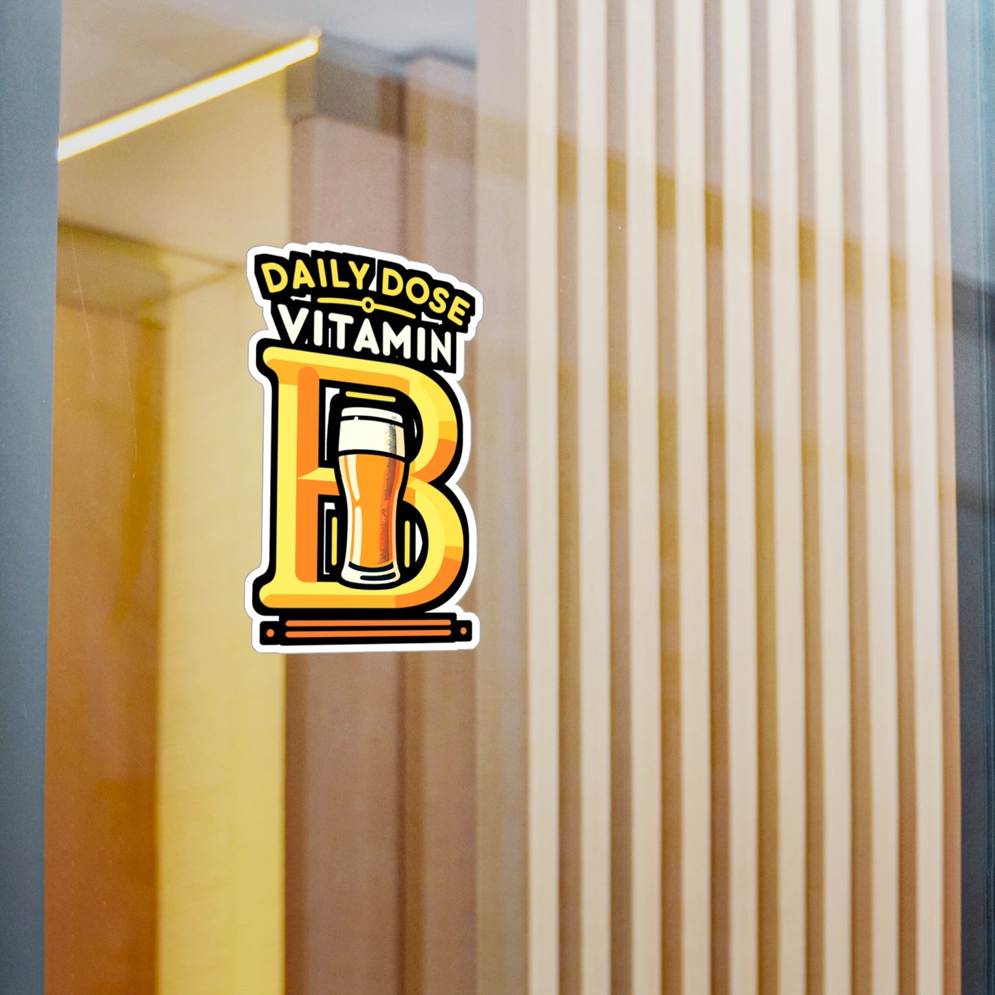 Daily Dose Vitamin B - Craft-beer Sticker for Laptop Sticker. Water Bottle Sticker, Vinyl Virginia Decal - Craft-beer Gift