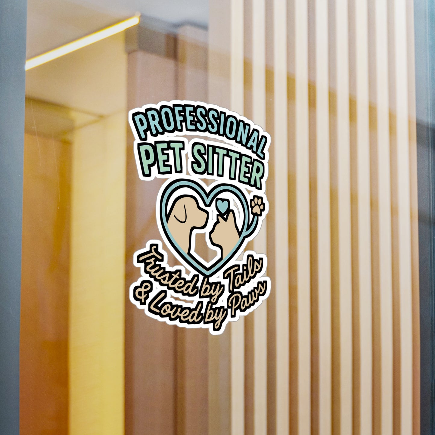 Professional Pet Sitter – Sticker for Laptop, Water Bottle & Animal Lover Gifts