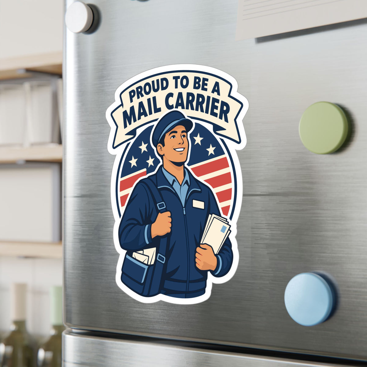 Postal Worker Sticker – Proud to Be a Mail Carrier Decals for Laptop, Water Bottle, Waterproof Vinyl