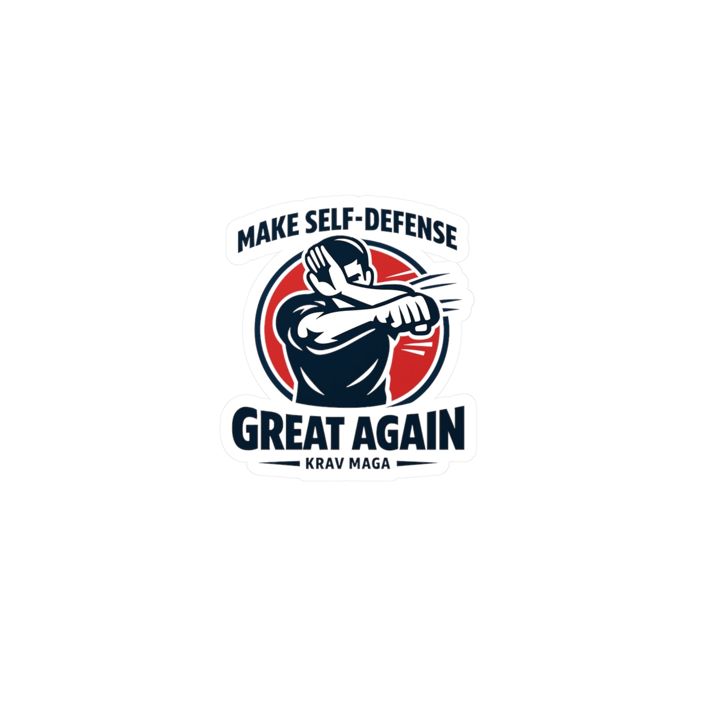 Krav Maga Sticker Make Self-Defense Great Again Funny Martial Arts Fitness Vinyl Waterproof sticker decals for Laptop Water Bottle