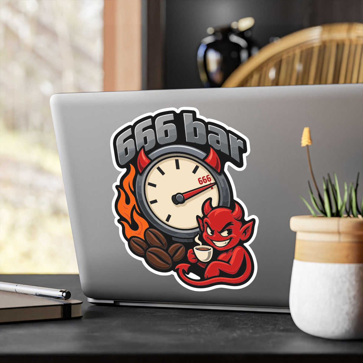 Espresso Sticker 666 bar - Coffee Decals for Grinder and Digital Scale