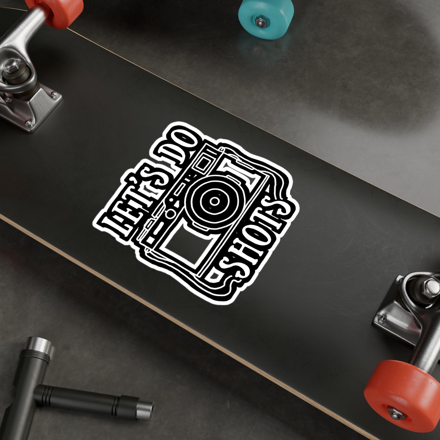 Let's Do Shots - Photography Sticker for Laptop Sticker. Water Bottle Sticker, Vinyl Shooting Decal - Photography Gift