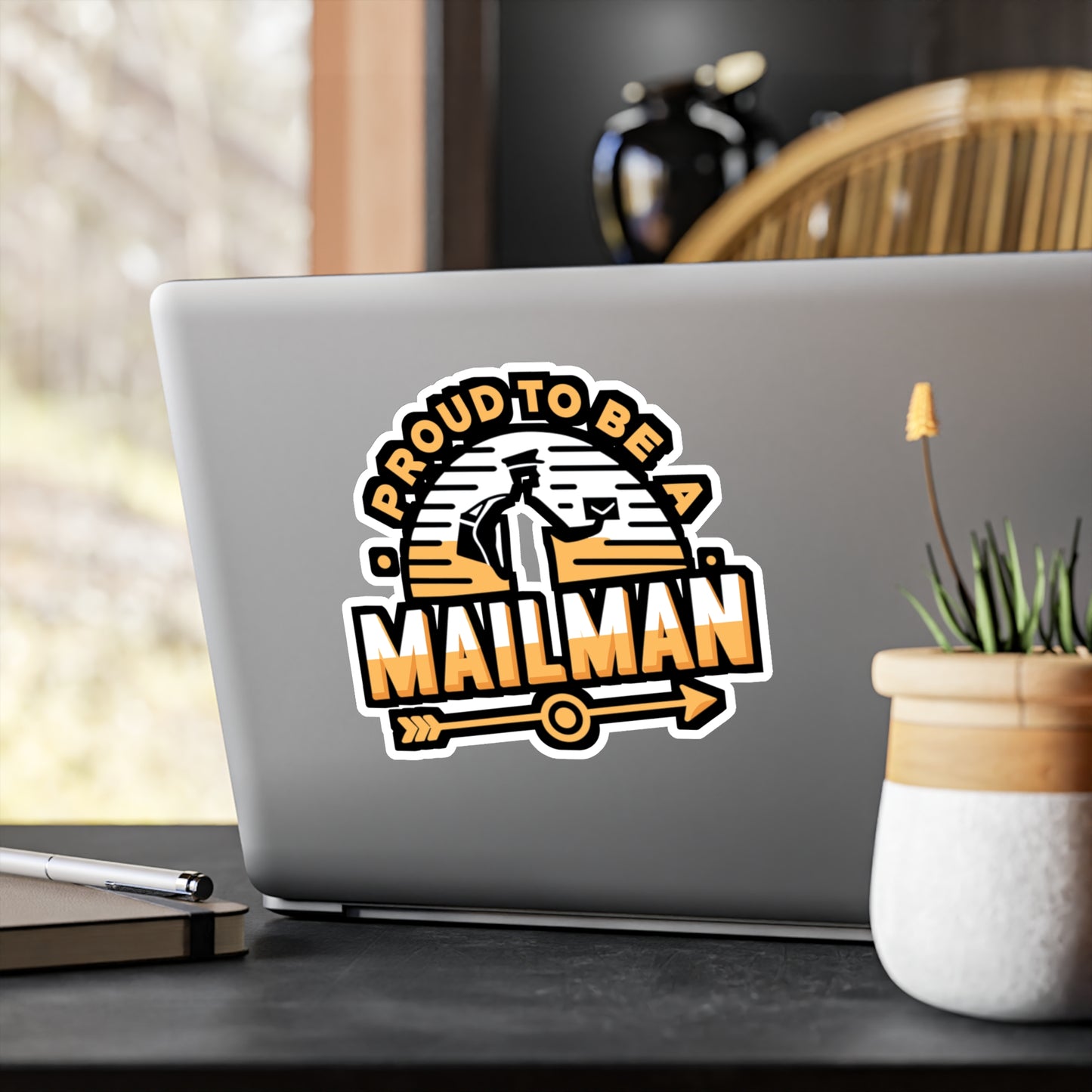 Proud to be a Mailman - Postal worker Sticker for Laptop Sticker. Water Bottle Sticker, Vinyl Funny postal worker Decal - Postal worker Gift