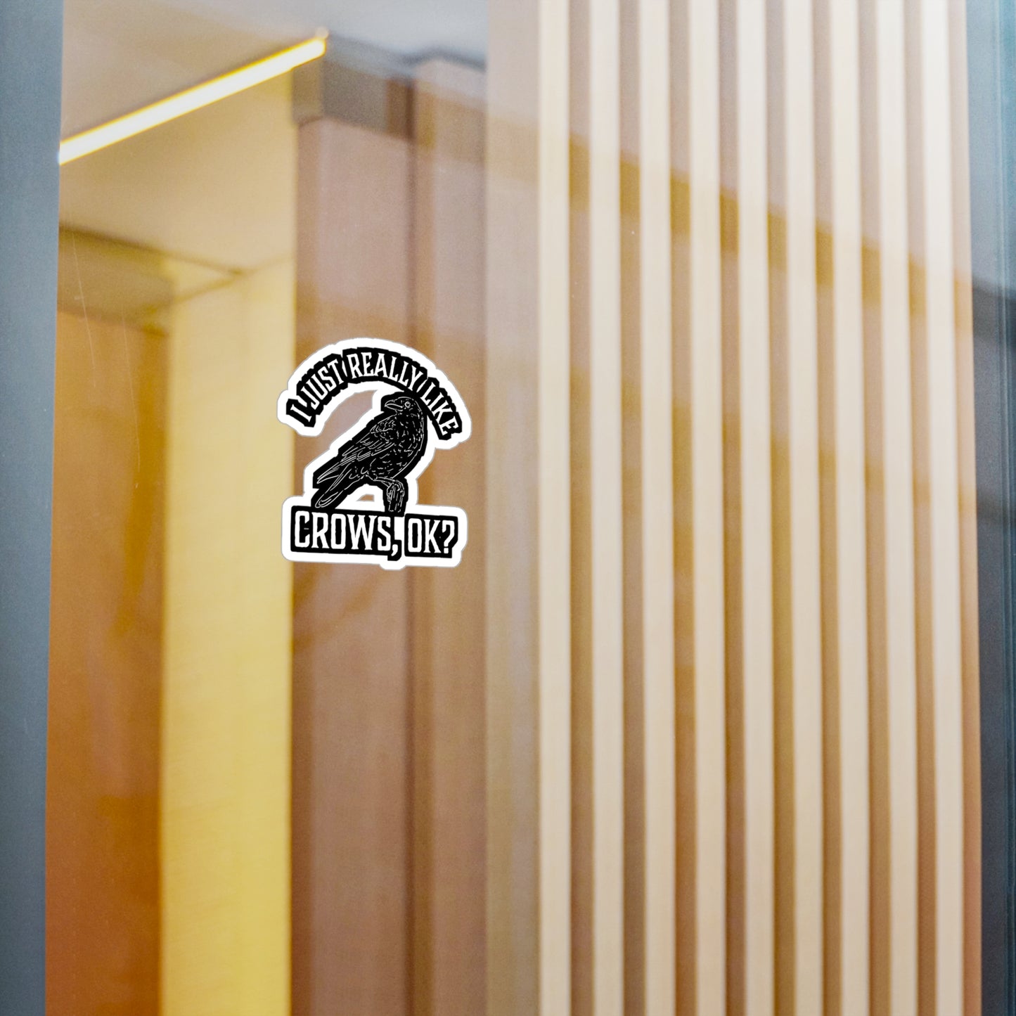 I Just Really Like Crows - Crow Sticker for Car Window Laptop Sticker. Water Bottle Sticker, Vinyl Raven Decal, Hunting Sticker - Crow Gift