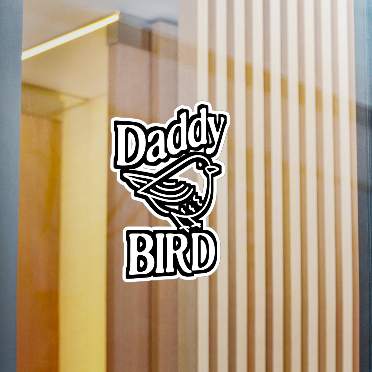 Daddy Bird - Birdwatcher Sticker for Laptop Sticker. Water Bottle Sticker, Vinyl Binocular Decal - Birdwatcher Gift