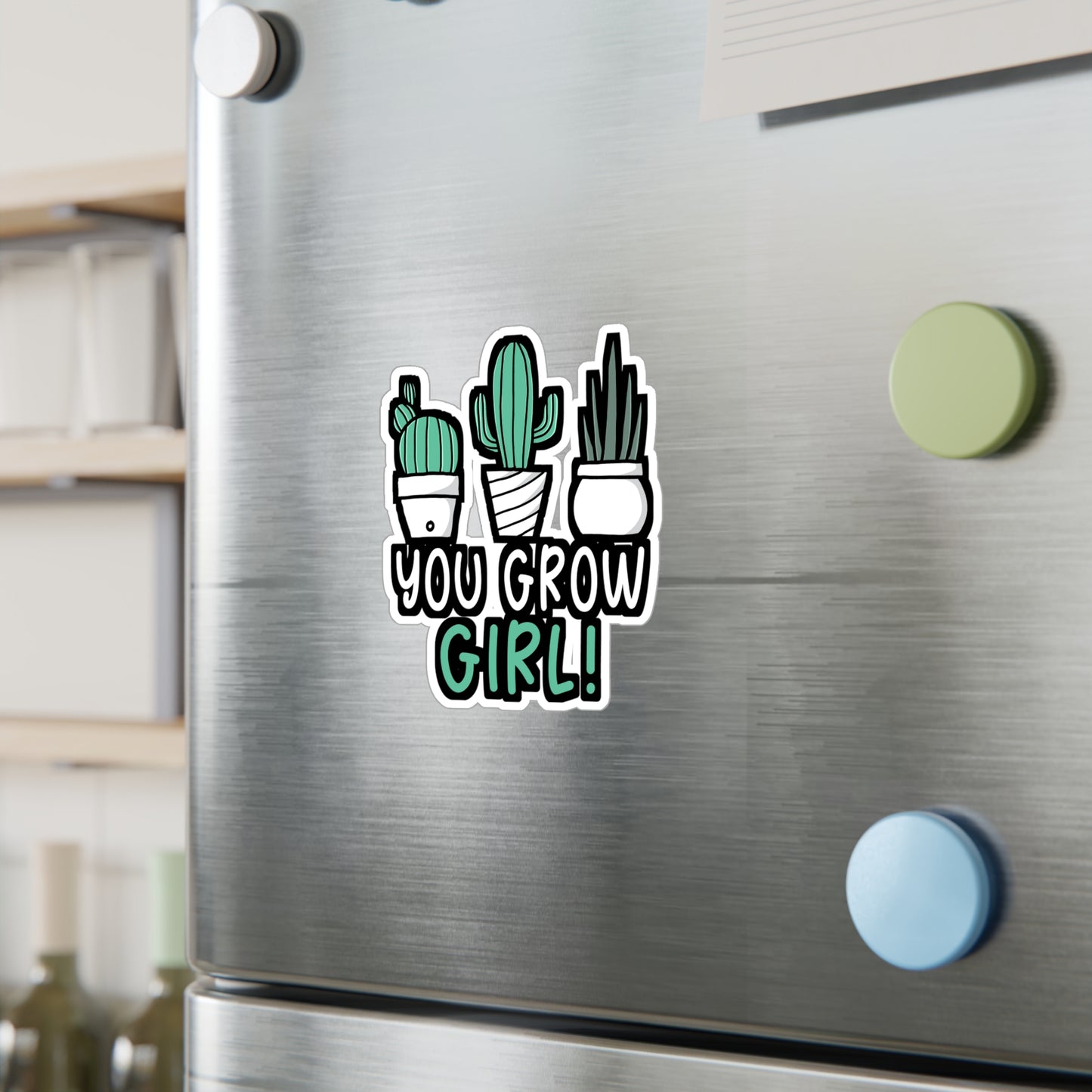 You Grow Girl - Gardening Sticker for Car Window Laptop Sticker. Water Bottle Sticker, Vinyl Compost Decal, Herbs Sticker - Gardening Gift