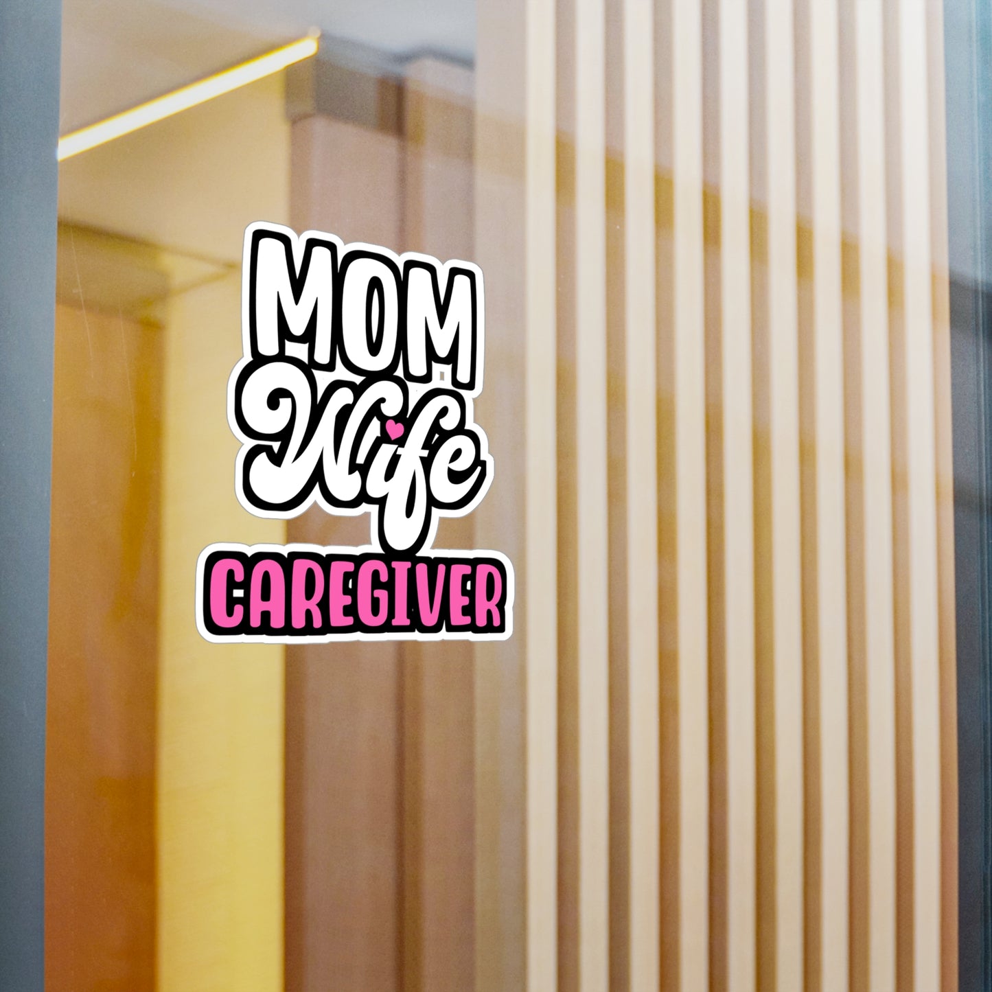 MOM WIFE CAREGIVER | Nurse Sticker | Caregiver Decals | Nursing-student Laptop Sticker | Nurse Gift | Caregiver Gift