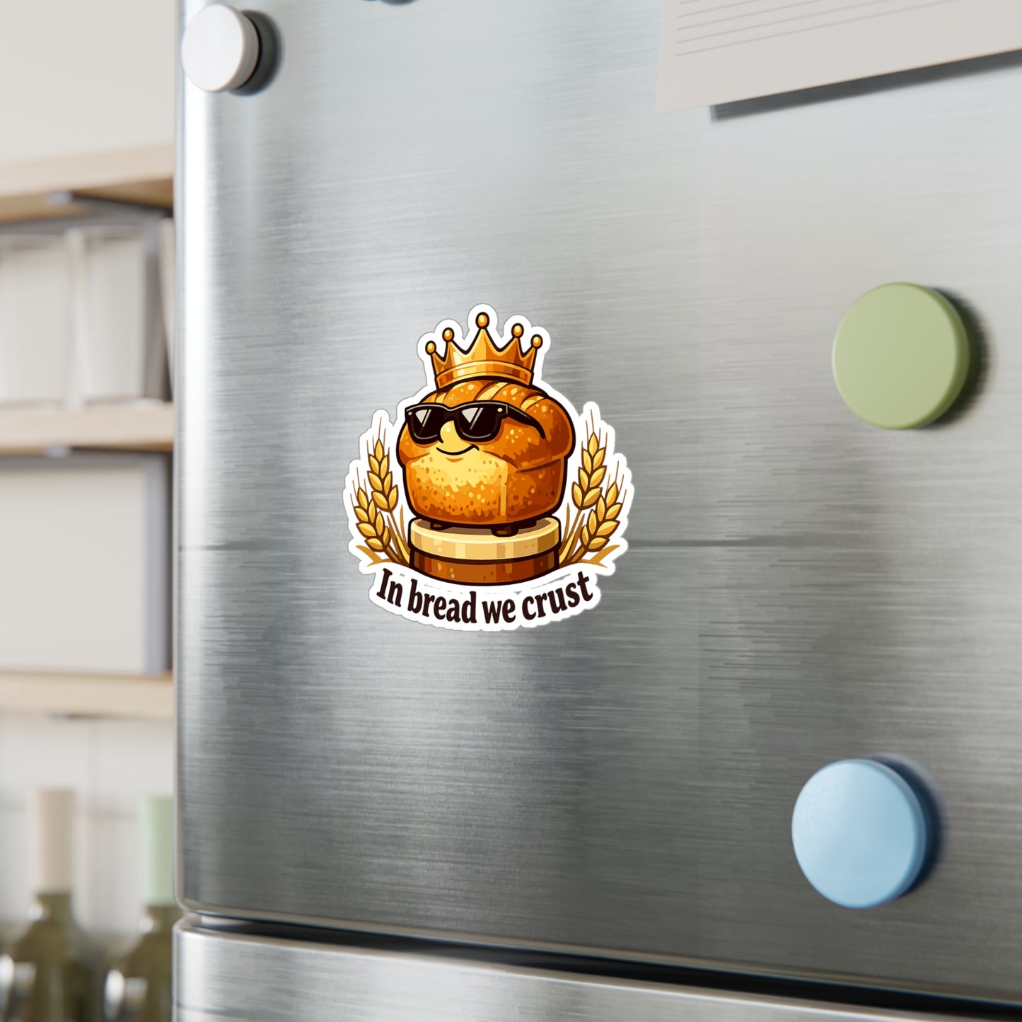 Baking Sticker "In Bread We Crust" Funny Sourdough Baker Decals Waterproof Vinyl for Laptop Water Bottle Humor