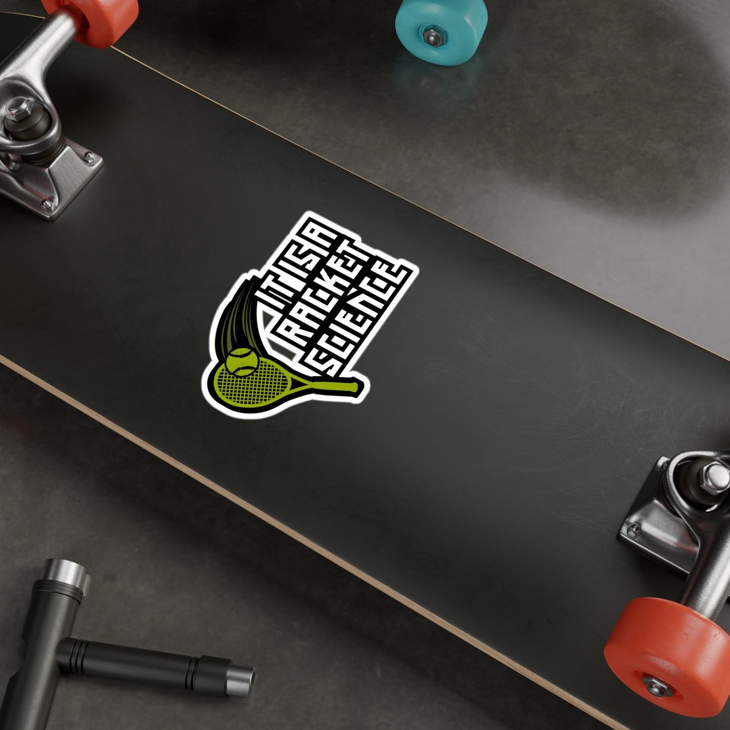 It Is Racket Science - Tennis Sticker for Wall, Laptop, Window, Truck, Car Tennis Gift Vinyl Love Decal Sticker