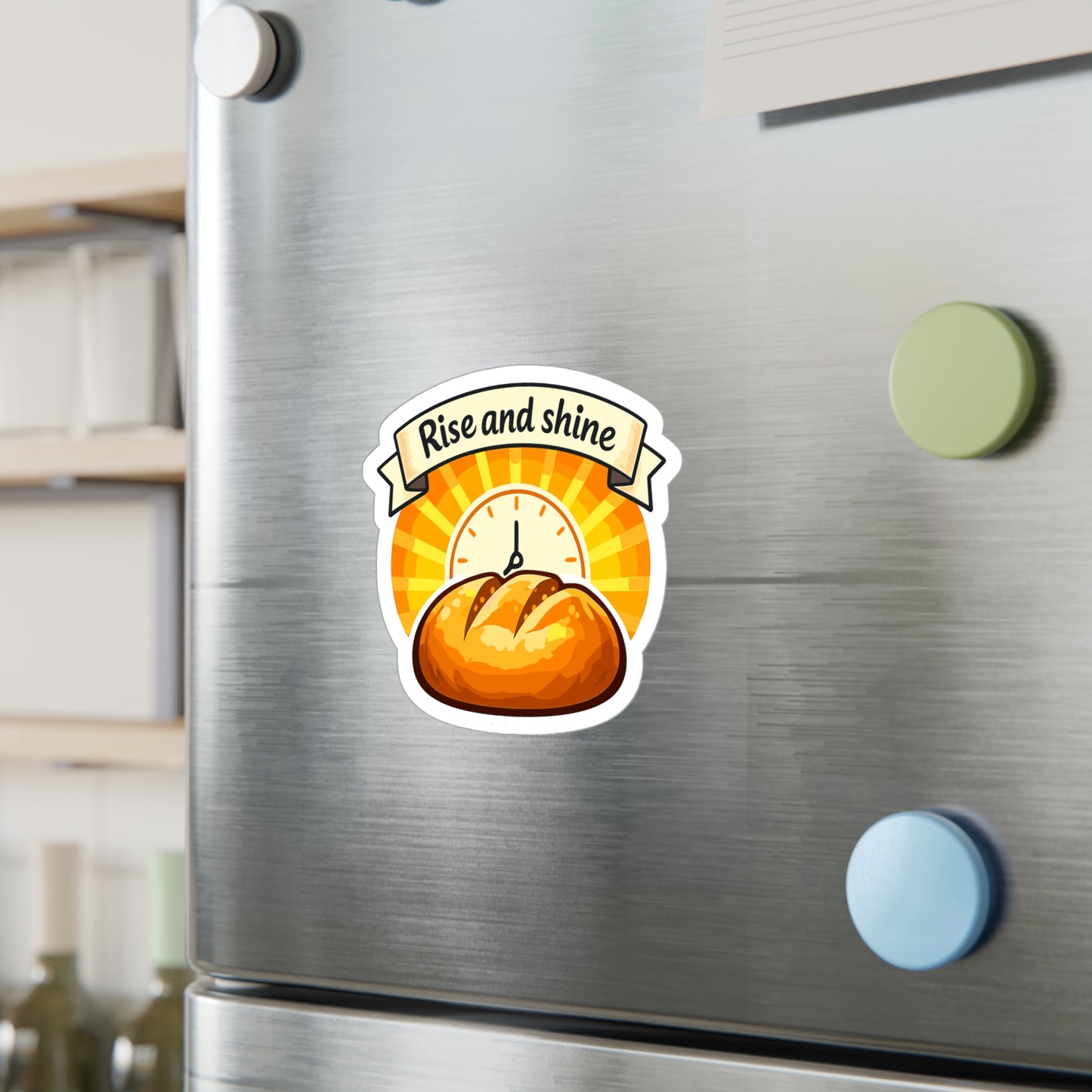 Baking Sticker Rise and Shine Sourdough Baker Decals Waterproof Vinyl for Laptop Water Bottle Funny Soggy Bread Design