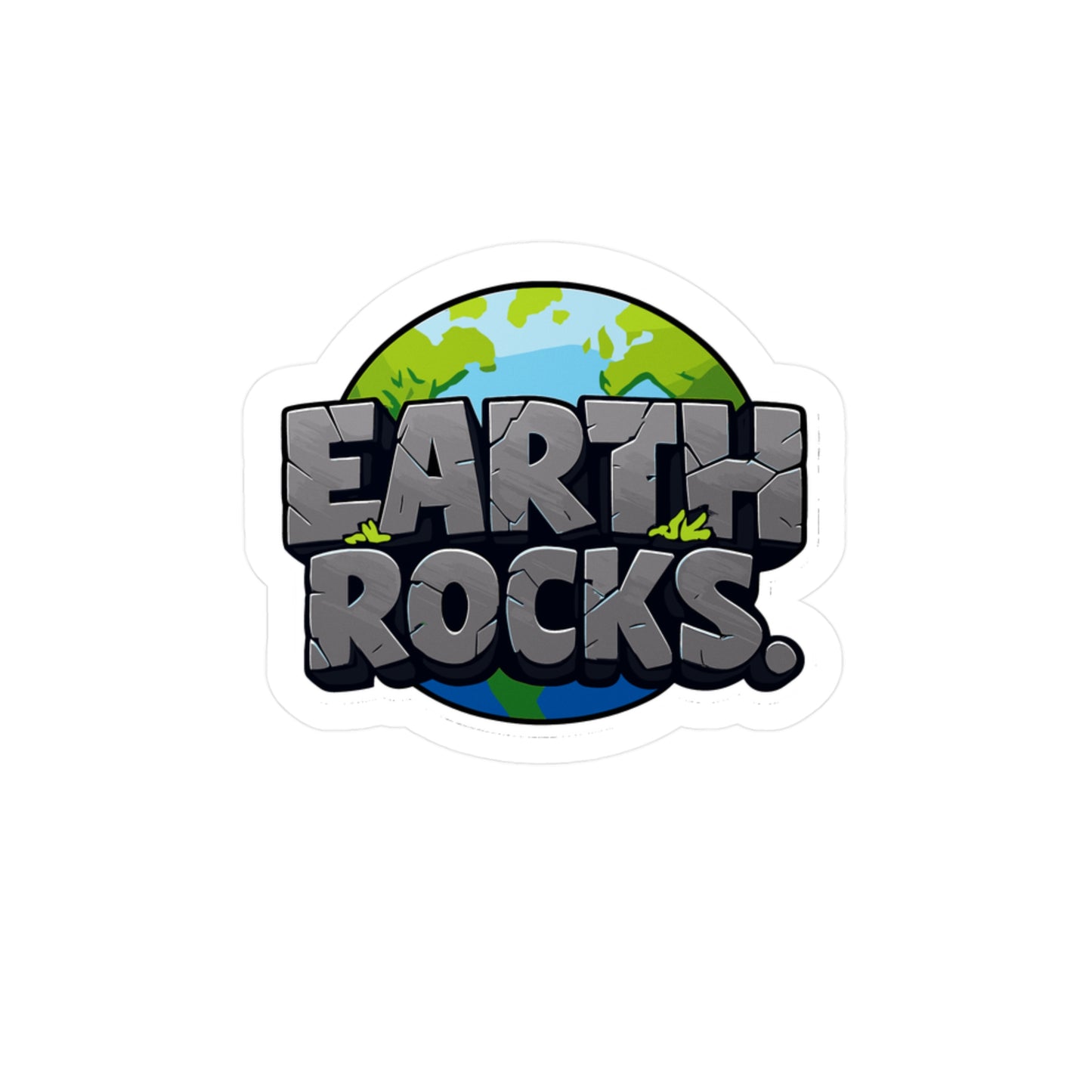 Geologie Sticker "Earth Rocks." – Vinyl Waterproof Decals for Laptop or Water Bottle, Geology Minerals Tectonics Design