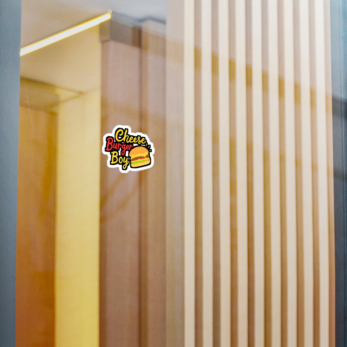 Cheeseburger Boy - Cheeseburger Sticker for Laptop Sticker. Water Bottle Sticker, Vinyl Buns Decal - Cheeseburger Gift