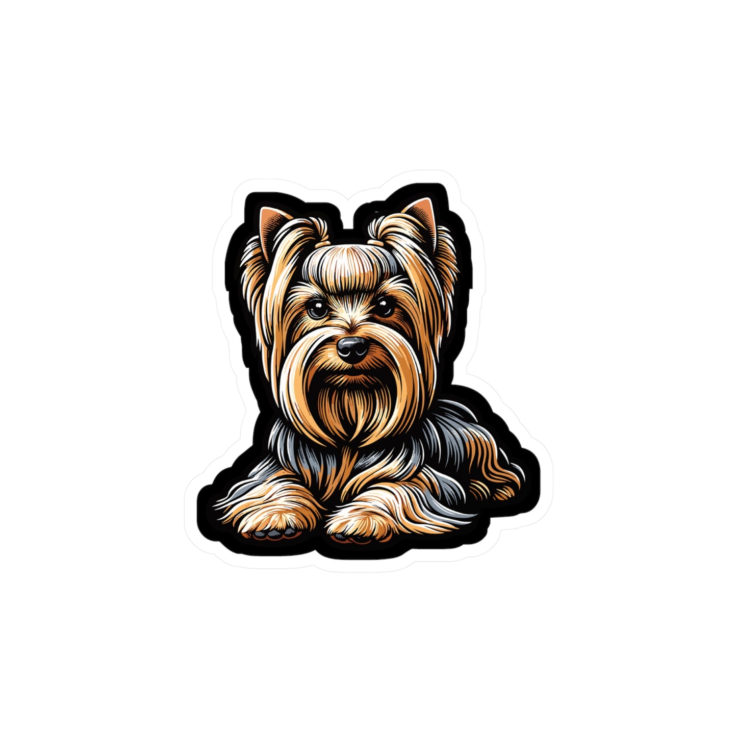 Yorkshire Terrier - Yorkshire Sticker for Car Window Laptop Sticker. Water Bottle Sticker, Vinyl Terrier Decal, Toy Sticker - Yorkshire Gift