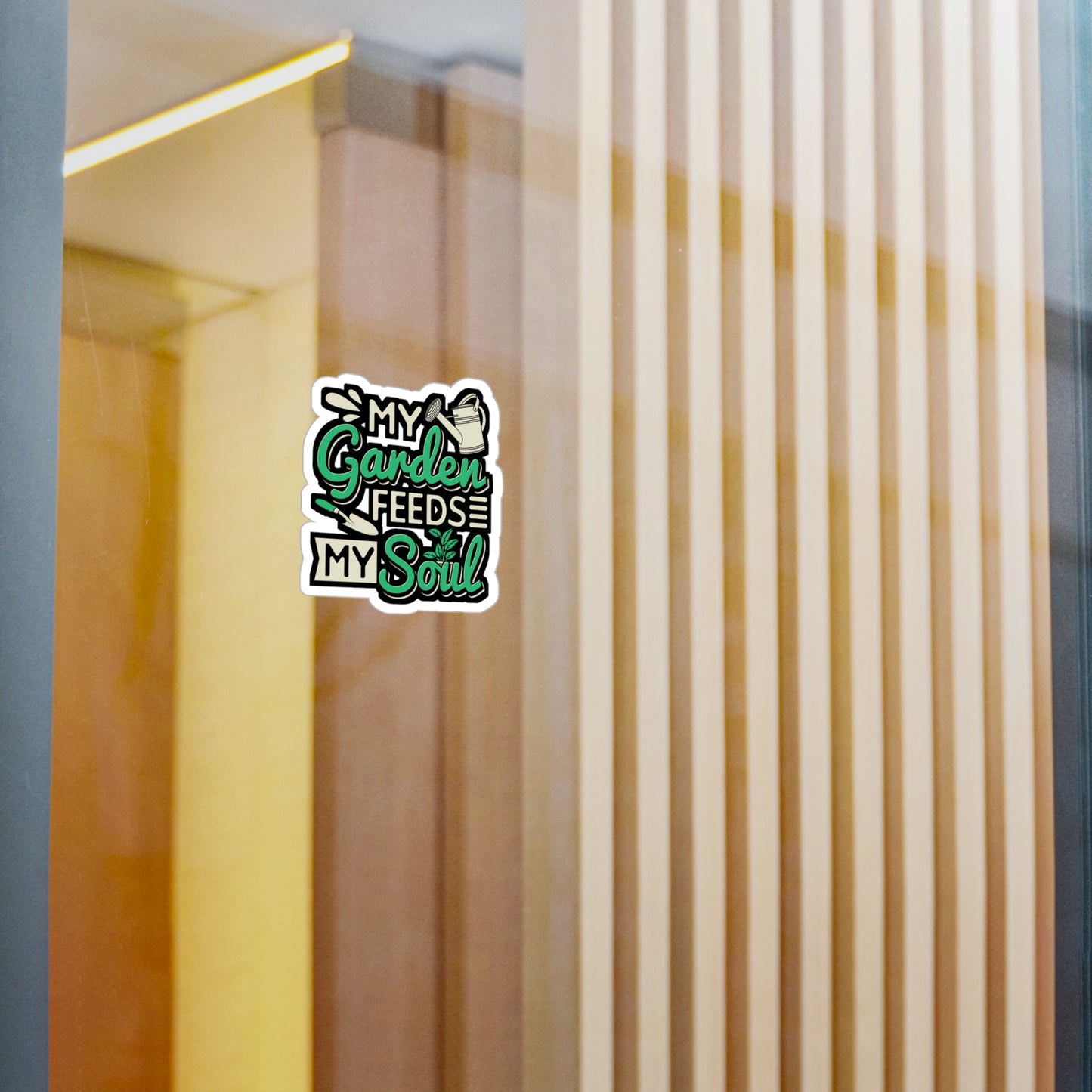 My Garden Feeds My Soul - Gardening Sticker for Laptop Sticker. Water Bottle Sticker, Vinyl Greenhouse Decal - Gardening Gift