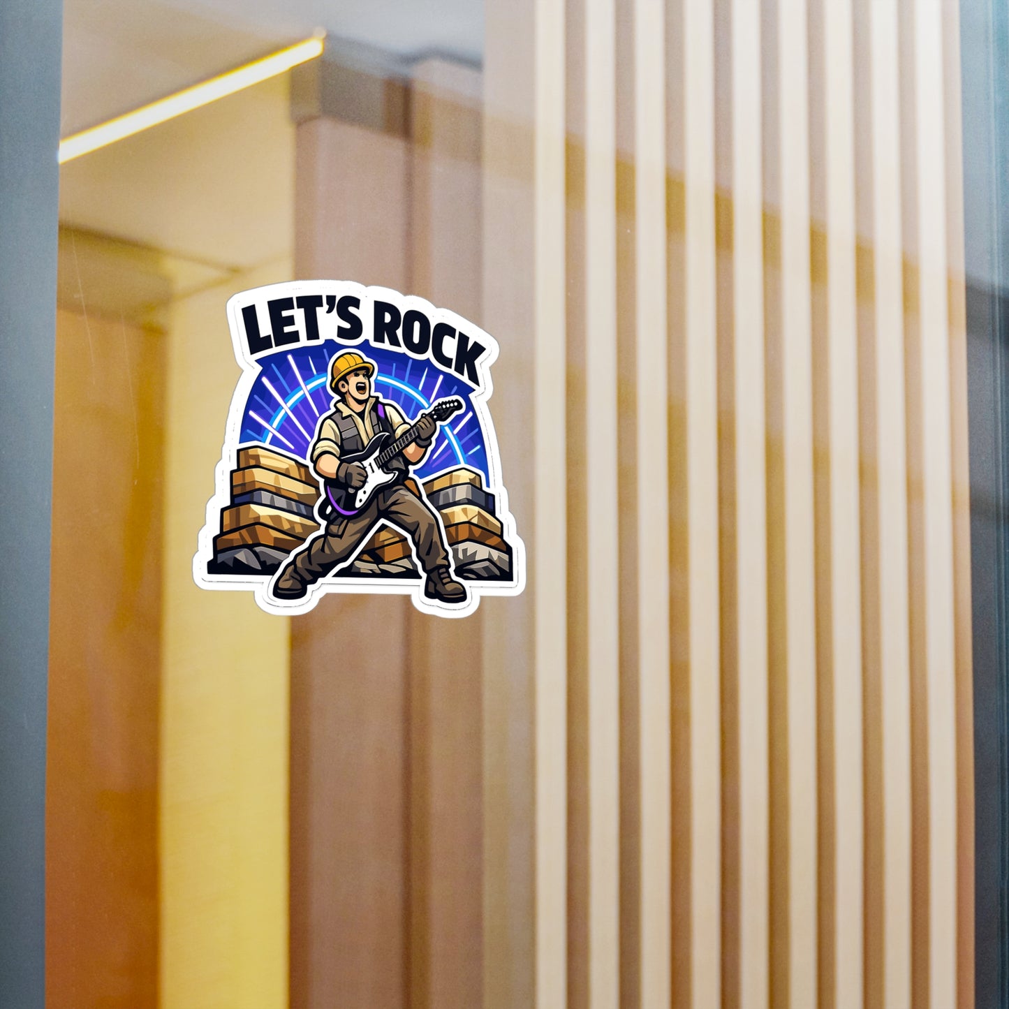 Geologie Sticker Let's Rock Geology Rocks Minerals Tectonics Vinyl Sticker Decals for Laptop Water Bottle Waterproof