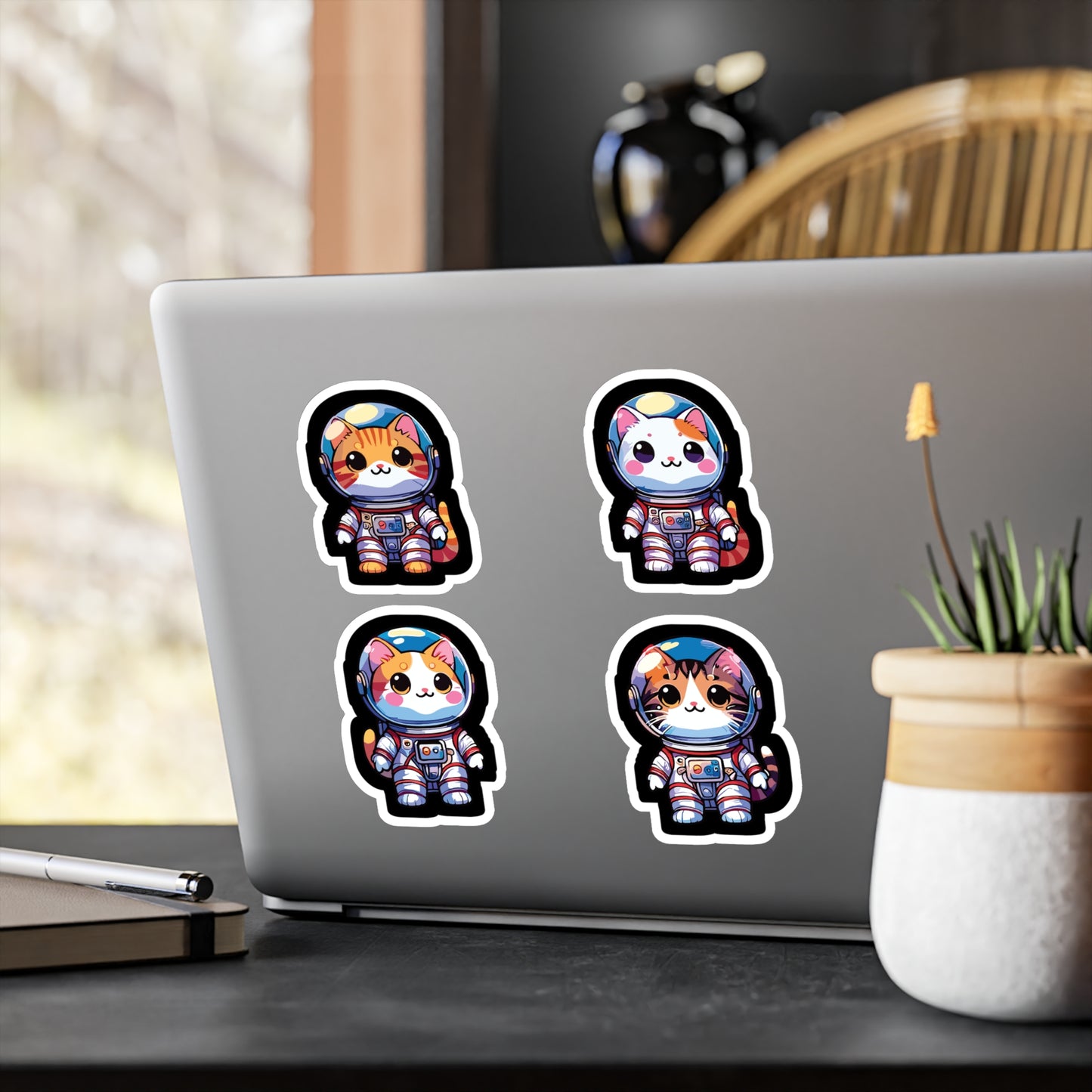 Astronaut Cat - Space Sticker for Car Window Laptop Sticker. Water Bottle Sticker, Vinyl Astronaut Decal, Cadet Sticker - Space Gift