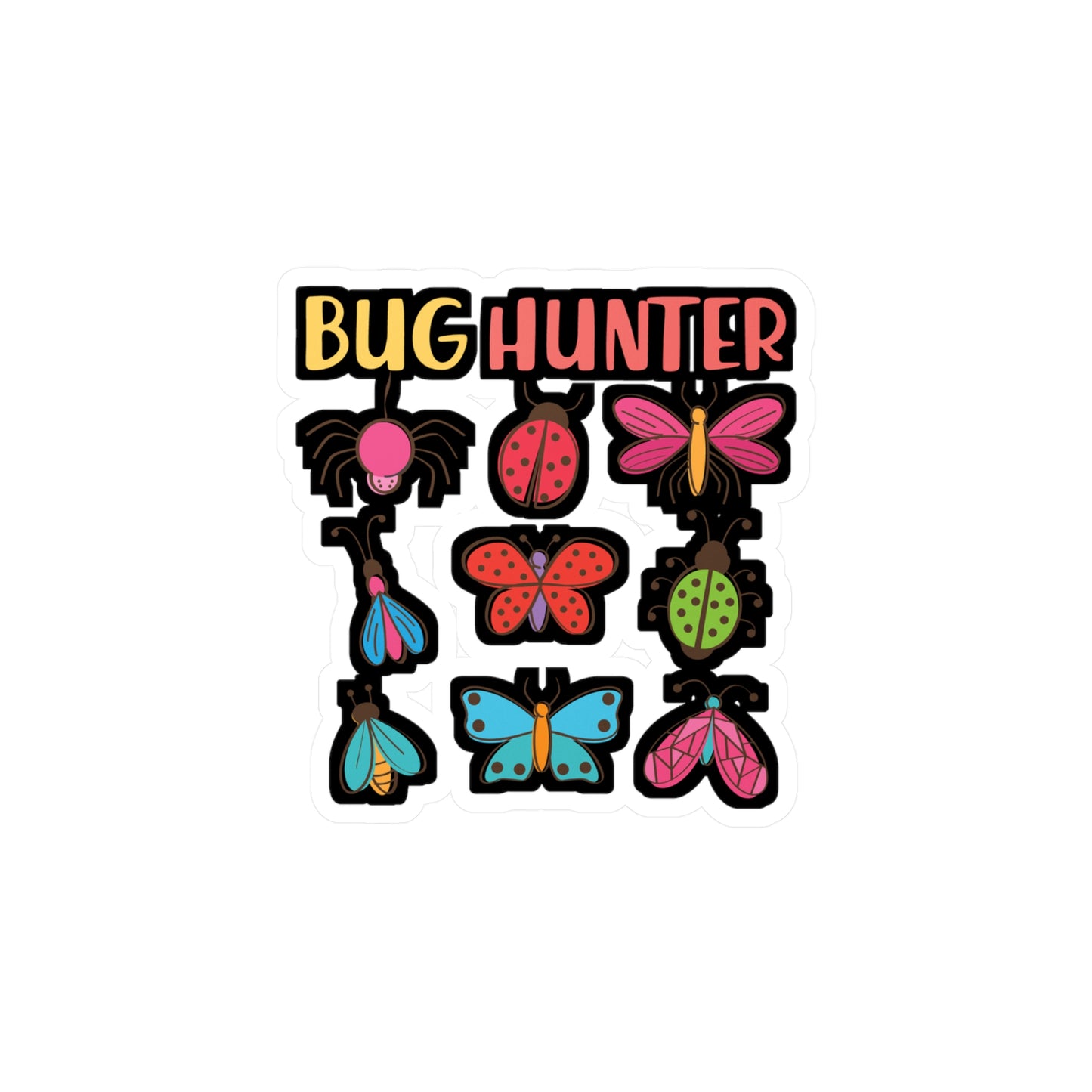 Bug Hunter - Biologist Sticker for Car Window Laptop Sticker. Water Bottle Sticker, Vinyl Biology Decal, Science Sticker - Biologist Gift