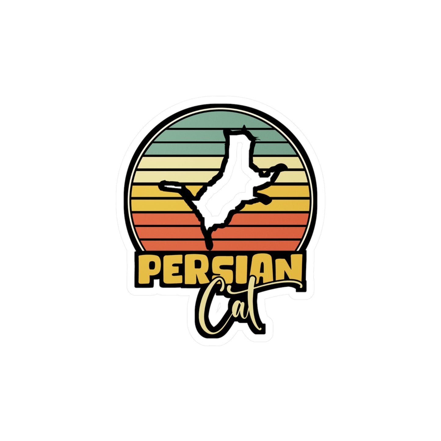 Persian Cat - Kittens Sticker for Car Window Laptop Sticker. Water Bottle Sticker, Vinyl Ruler Decal, Pet Sticker - Kittens Gift